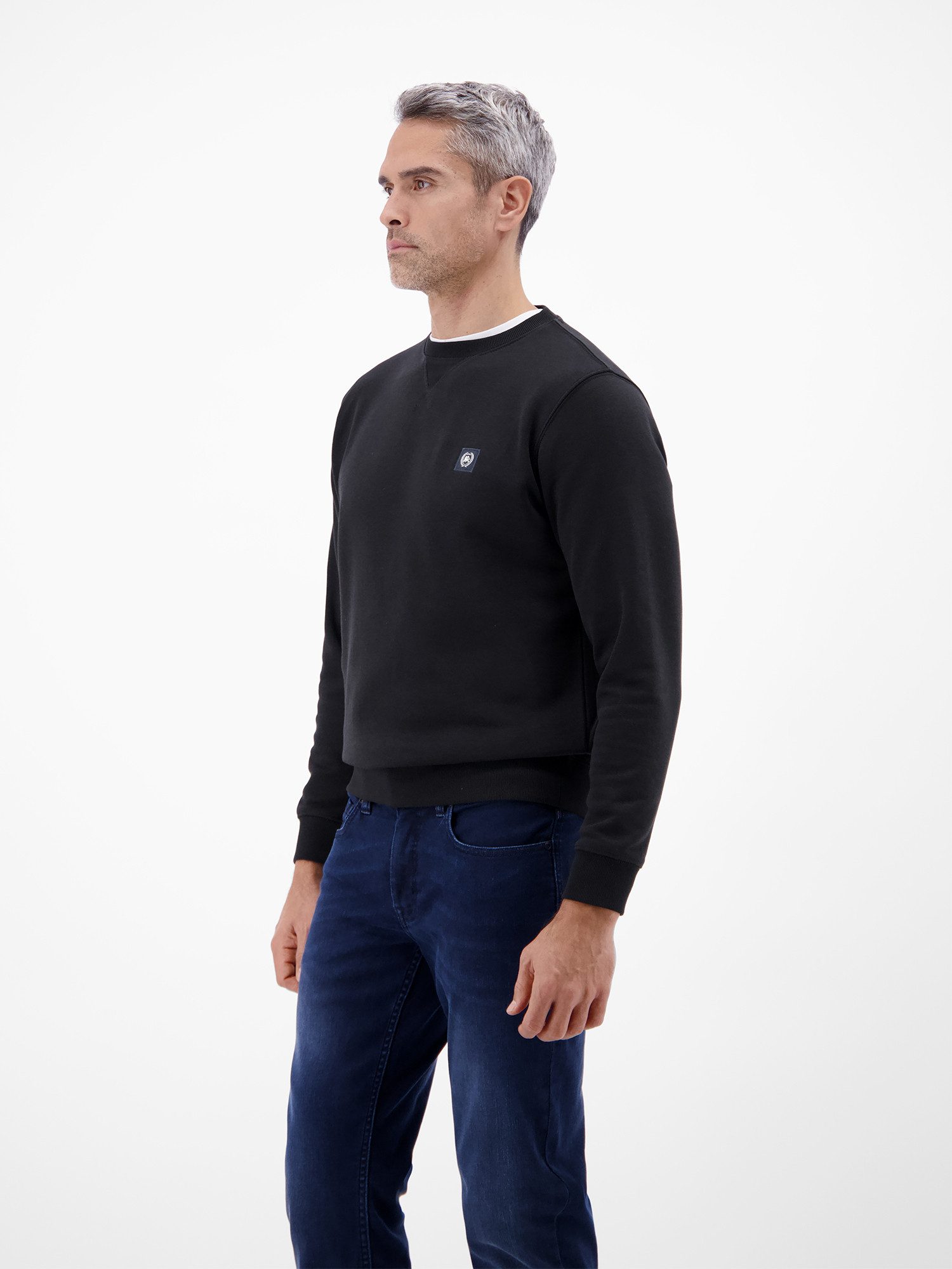 LERROS Sweatshirt Urbaner Sweatshirtstyle, weiche Haptik Unifarbenes Herren‑Sweatshirt, hoher Tragekomfort, REGULAR FIT