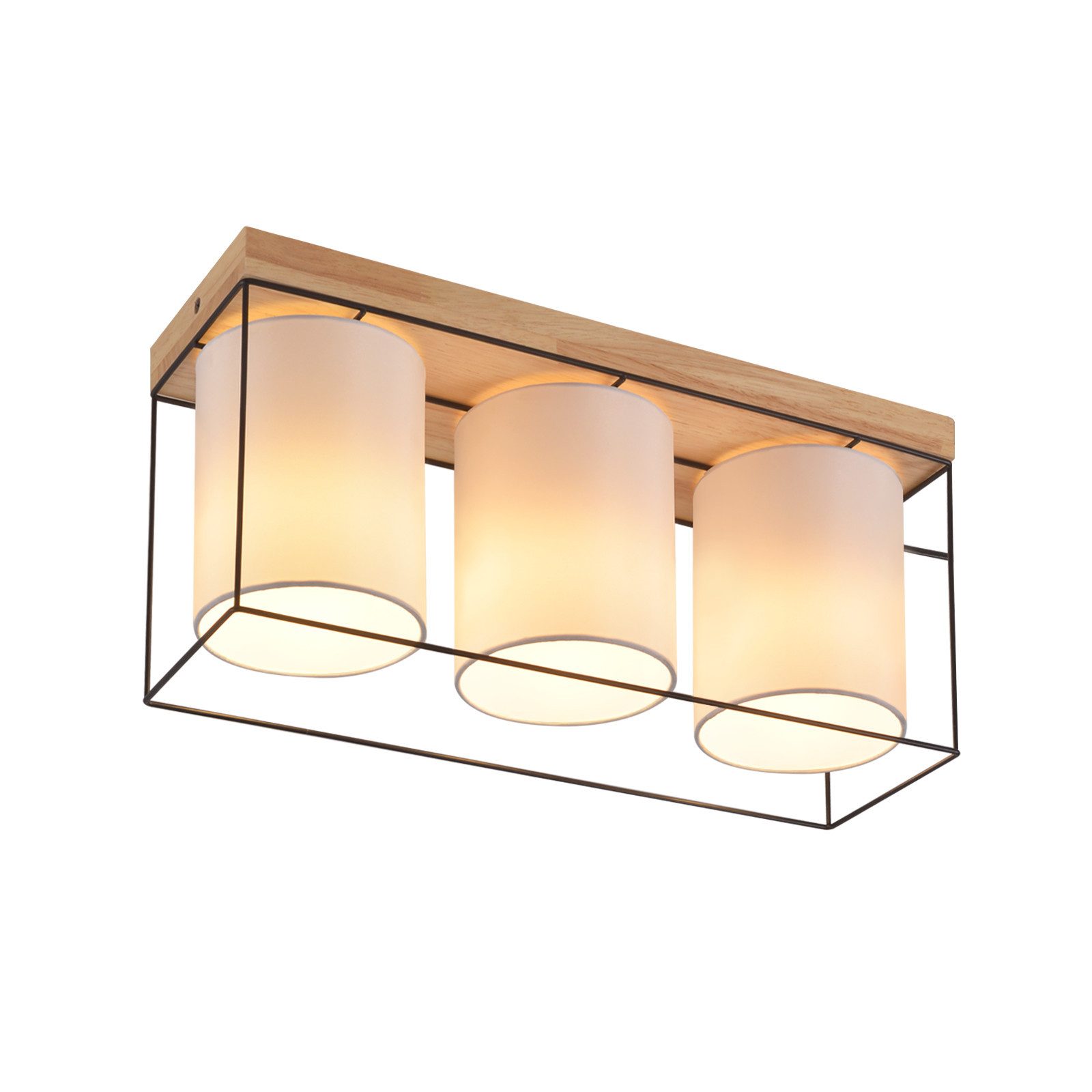 Nettlife Deckenleuchte Wohnzimmer Holz 1/2/3 Flammig günstig online kaufen