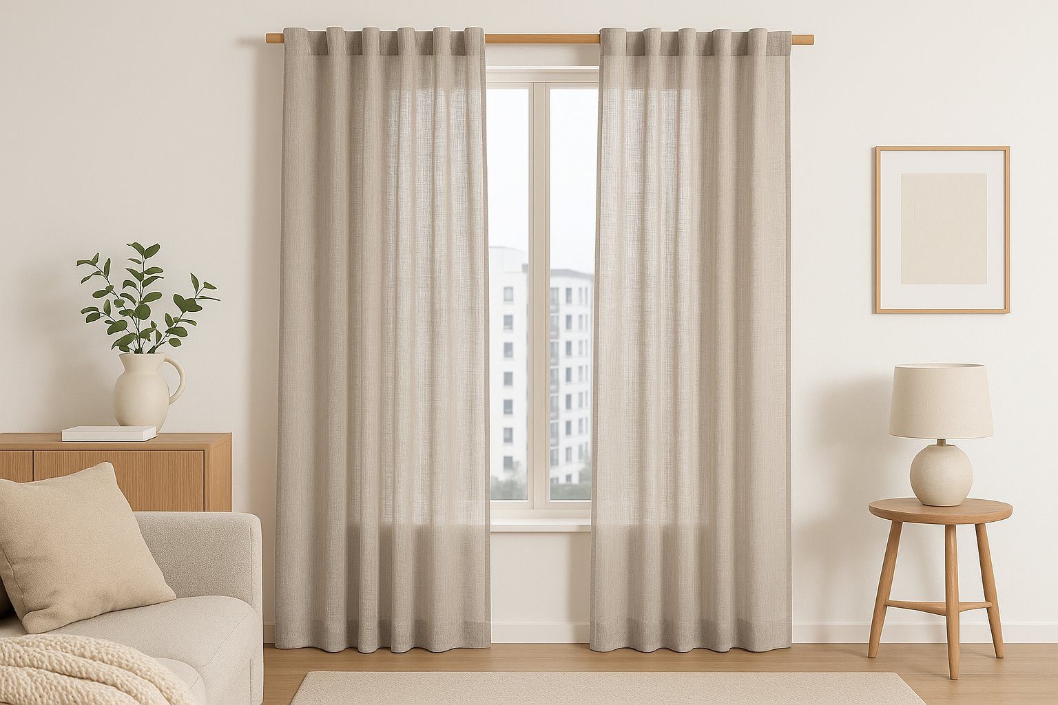 Restilo Gardine Gardine Stangendurchzug Vorhang Viskose günstig online kaufen