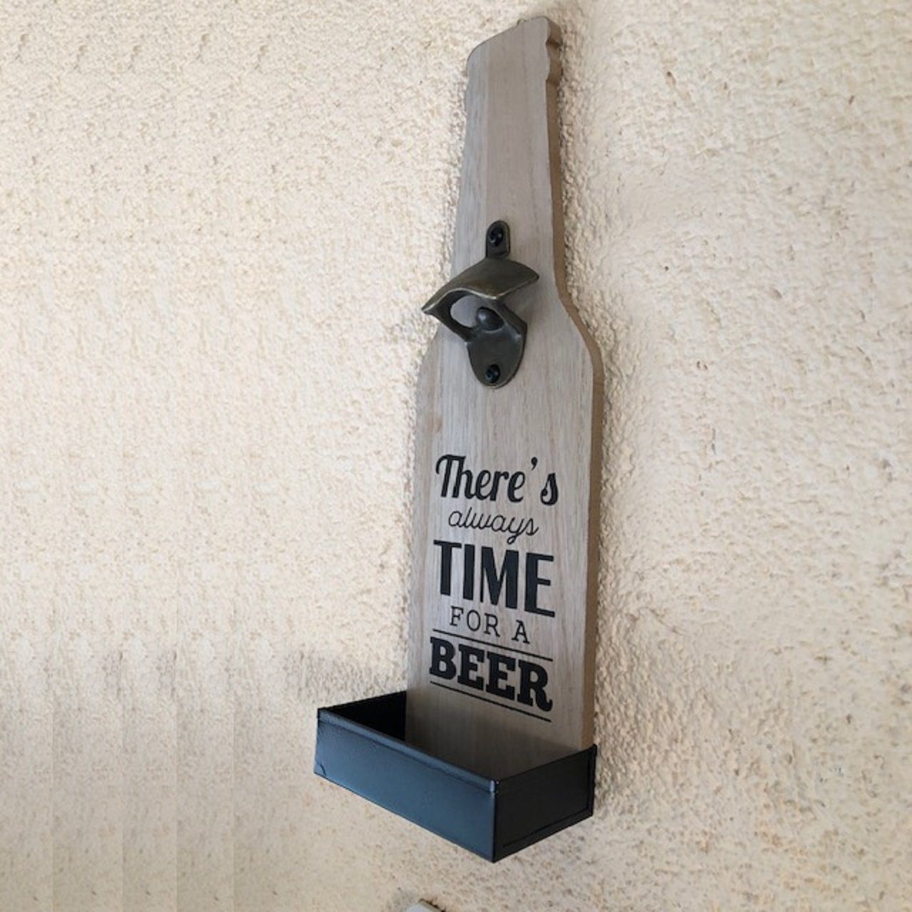 MeYuxg Vintage Bieröffner Wand: Holz-Fass-Design Mit Kappensammler