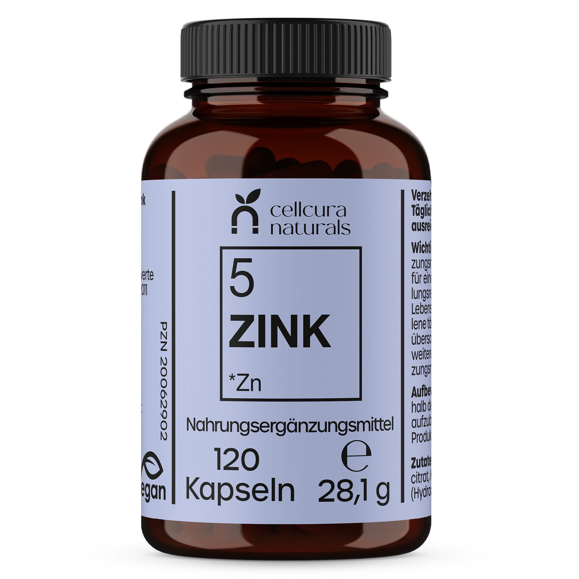 cellcura naturals Zink Kapseln, 28.1 g
