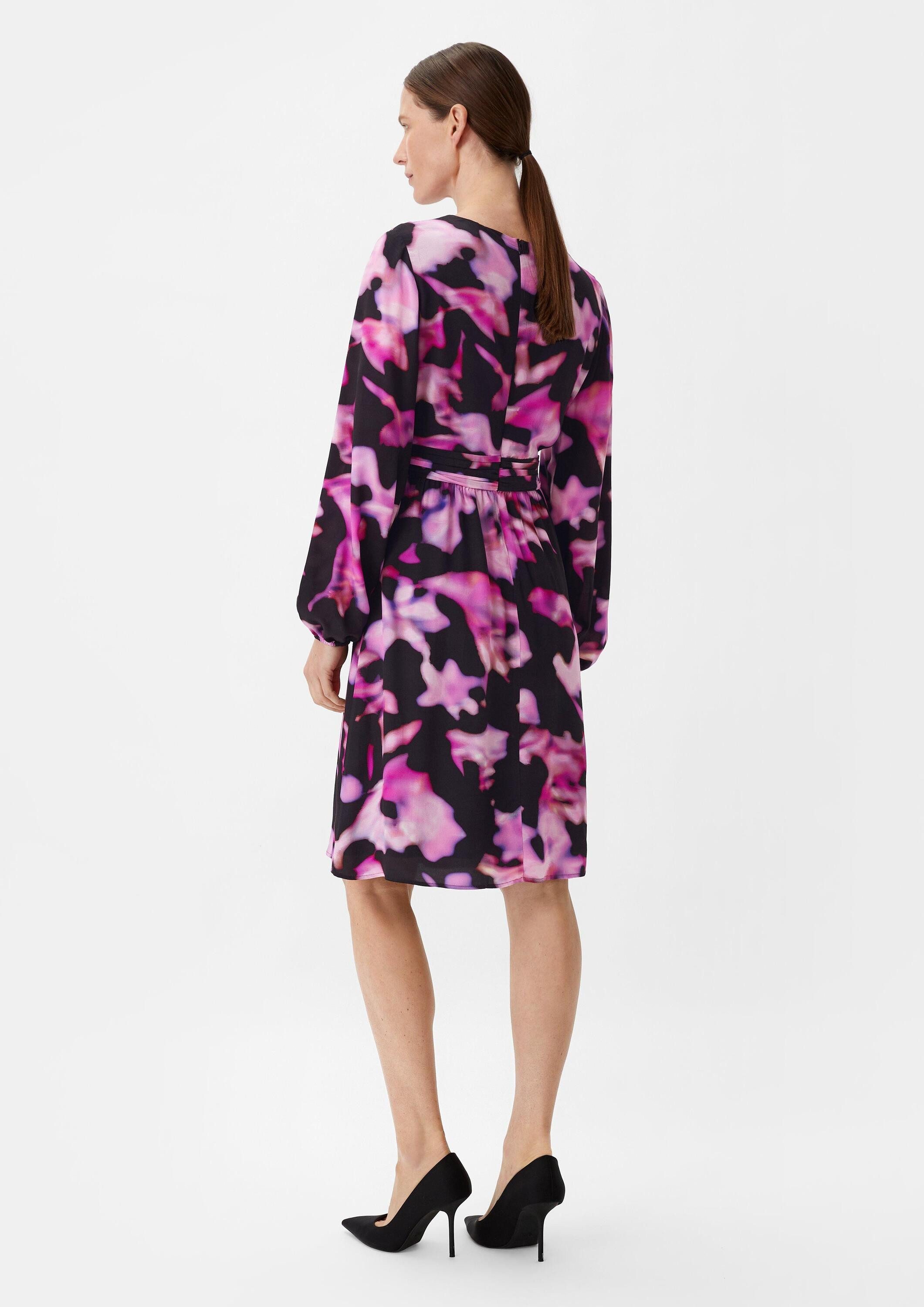 comma Minikleid Kleid Kurzes Kleid mit Allovermuster