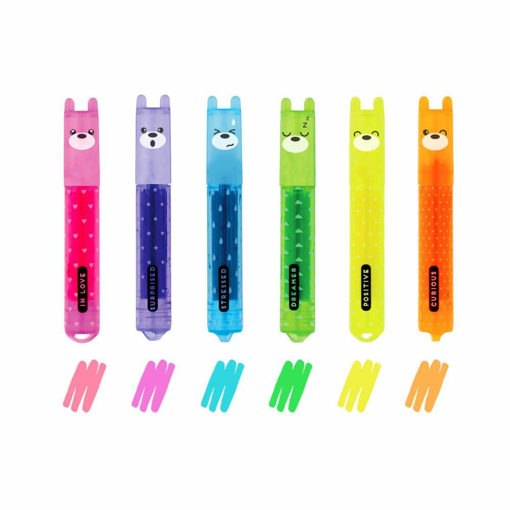 Legami Marker Mini Highlighters Set Teddys Mood