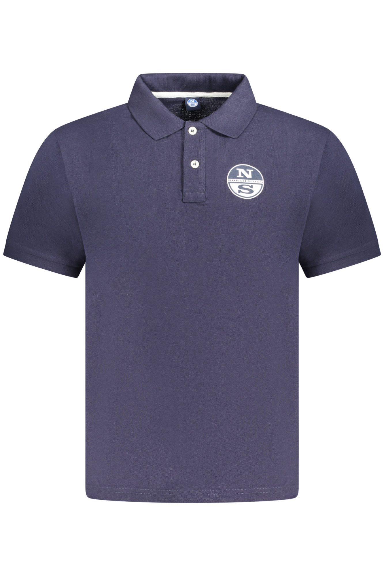 North Sails Poloshirt Herren Kurzarm-Poloshirt Blau mit Druck und Logo