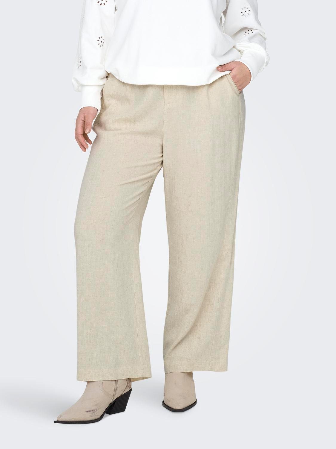 ONLY CARMAKOMA Anzughose CARAGNES MW LINEN BL MEL PANT TLR