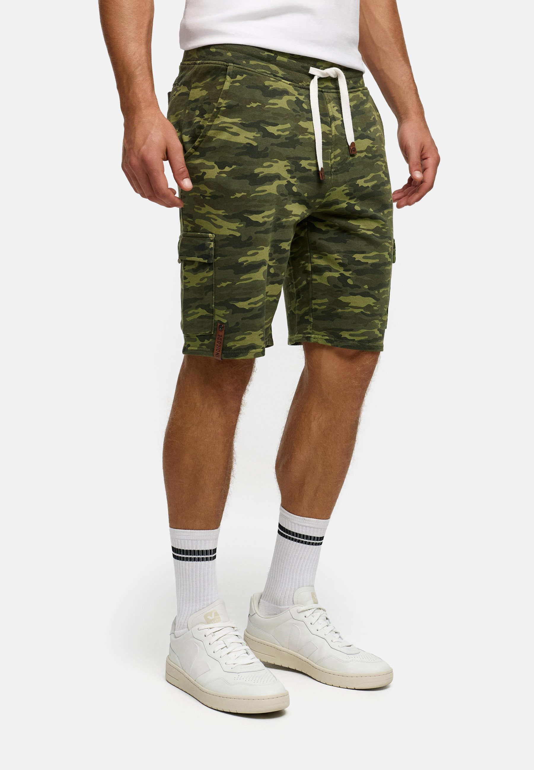 Indicode Sweatshorts Herren White Rock Sweat Shorts Herrenshorts aus 100 % Baumwolle