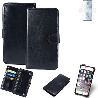 K-S-Trade Handyhülle für Nokia G60 5G, 360° Hülle schwarz Kunstleder Case BookCase WalletCase