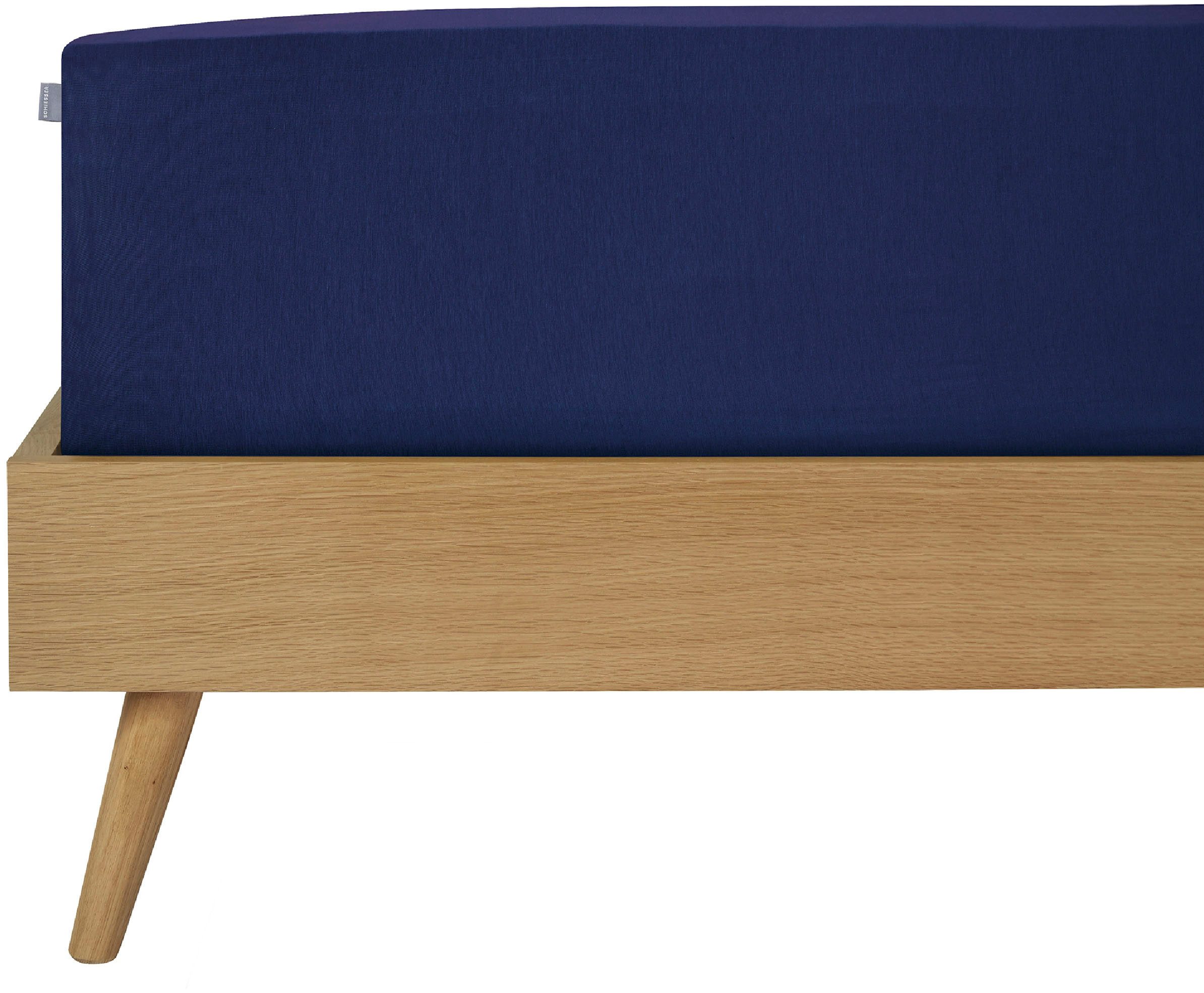 Schiesser Spannbettlaken Elli, Jersey-Elasthan, Gummizug: rundum, (1 Stück), für hohe Matratzen und Boxspringbetten, MADE IN GREEN by OEKO-TEX®