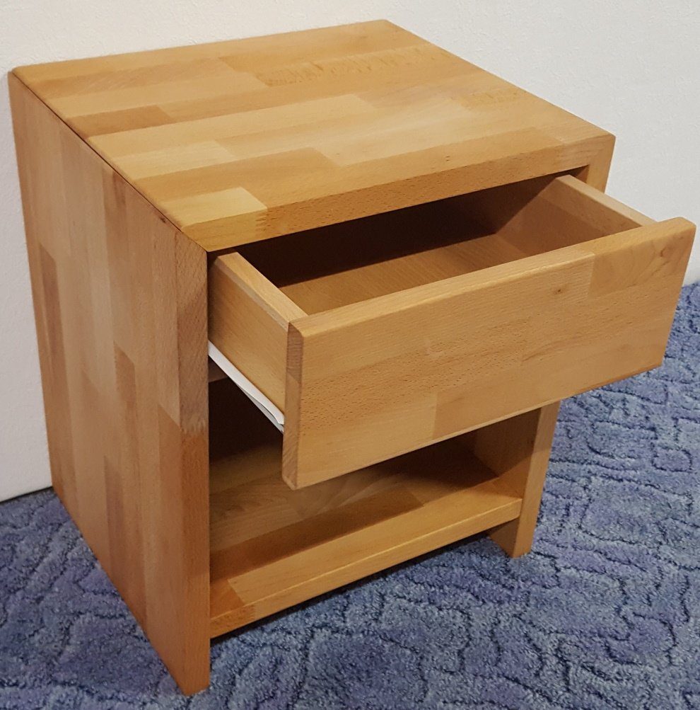 bv-vertrieb Nachtschrank Nachtkonsole Kernbuche Nachtschrank Nachttisch günstig online kaufen