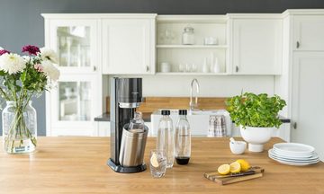 SodaStream Wassersprudler DUO« Vorteilspack, (Set, 6-tlg), SodaStreamSprudler DUO,CO2Zylinder,1L Glasflasche+1L Kunststoffflasche