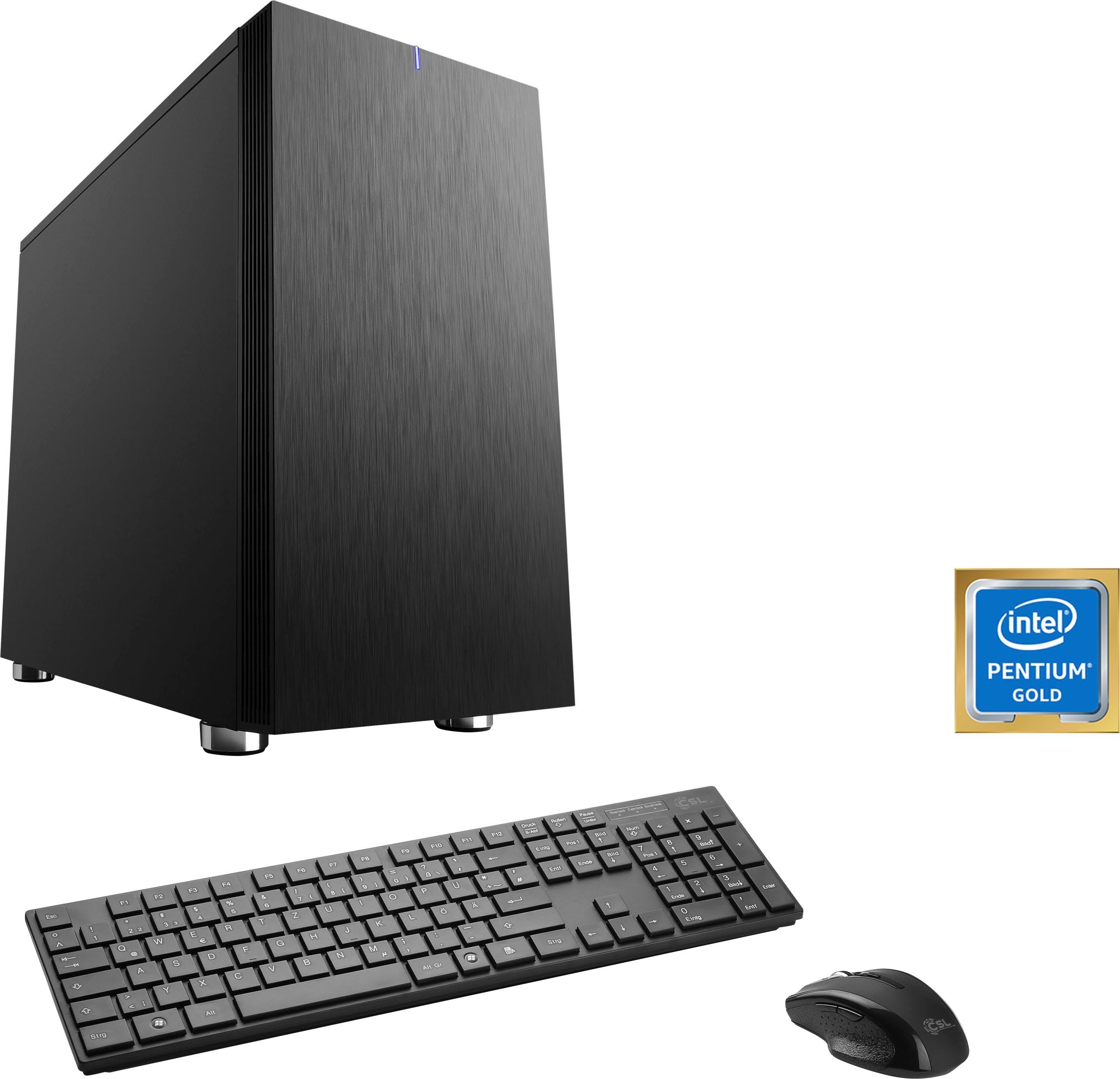 CSL Speed V1810 PC (Intel® Pentium Gold G6400, UHD Graphics 610, 64 GB RAM, 500 GB SSD, Luftkühlung)