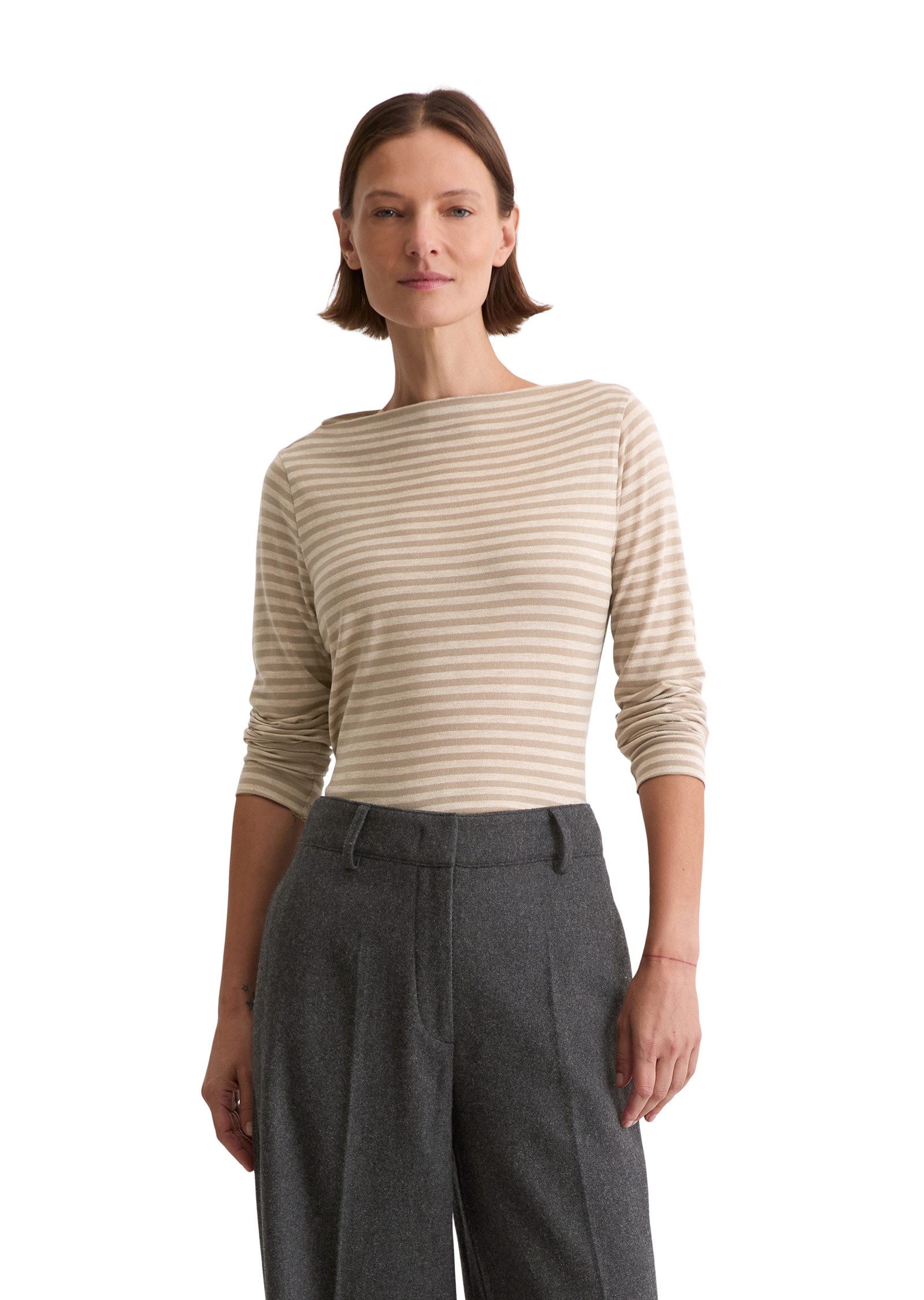 Marc O'Polo Langarmshirt aus Melange-Jersey