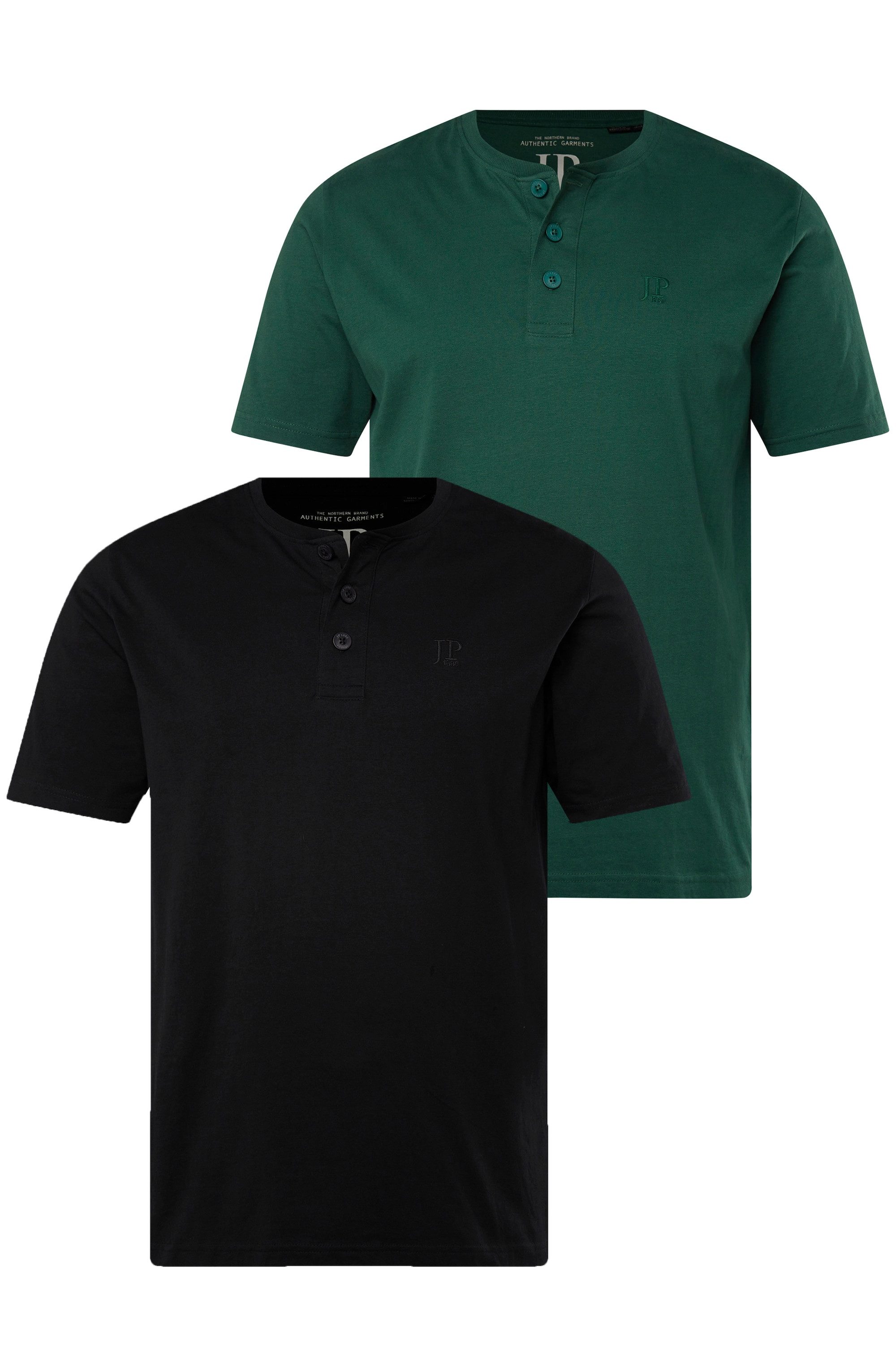 JP1880 T-Shirt Henleys Basic 2er-Pack Rundhals günstig online kaufen