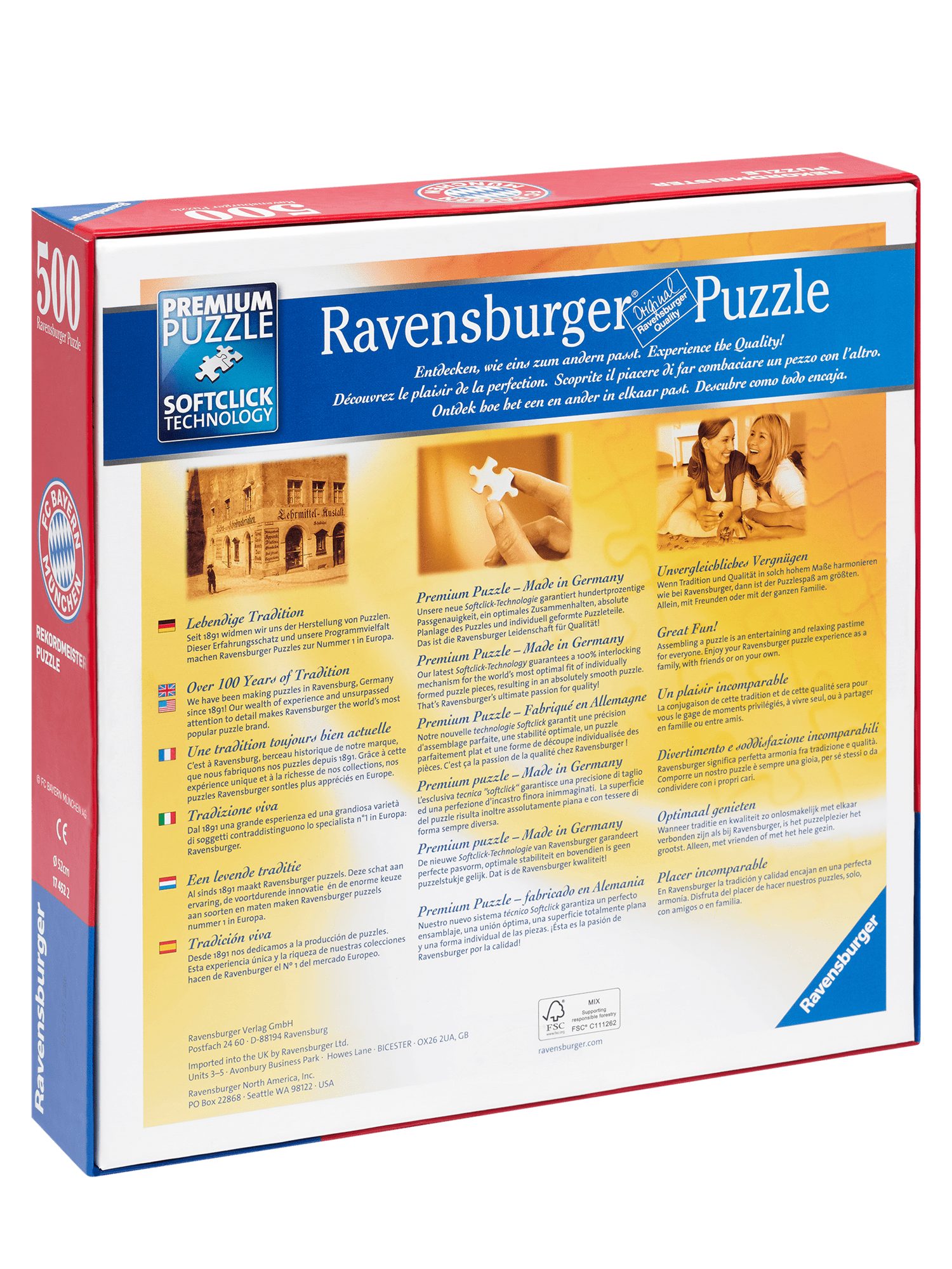 Ravensburger Spielzeug-Bus FC Bayern München I Rundpuzzle Logo 500 Teile I günstig online kaufen