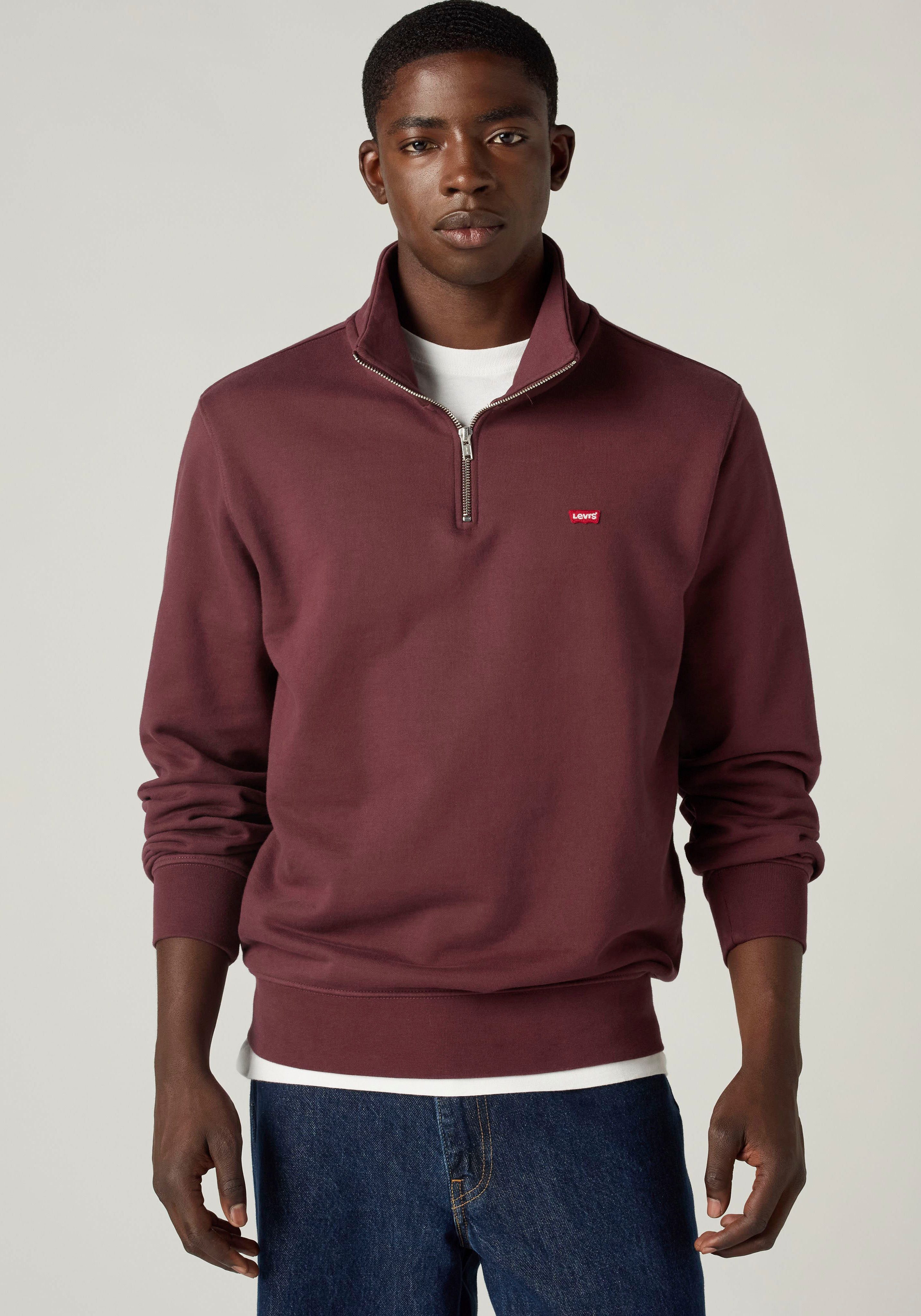 Levi's® Sweatshirt ORIGINAL HM 1/4 ZIP mit Troyer-Kragen und Logo-Stickerei