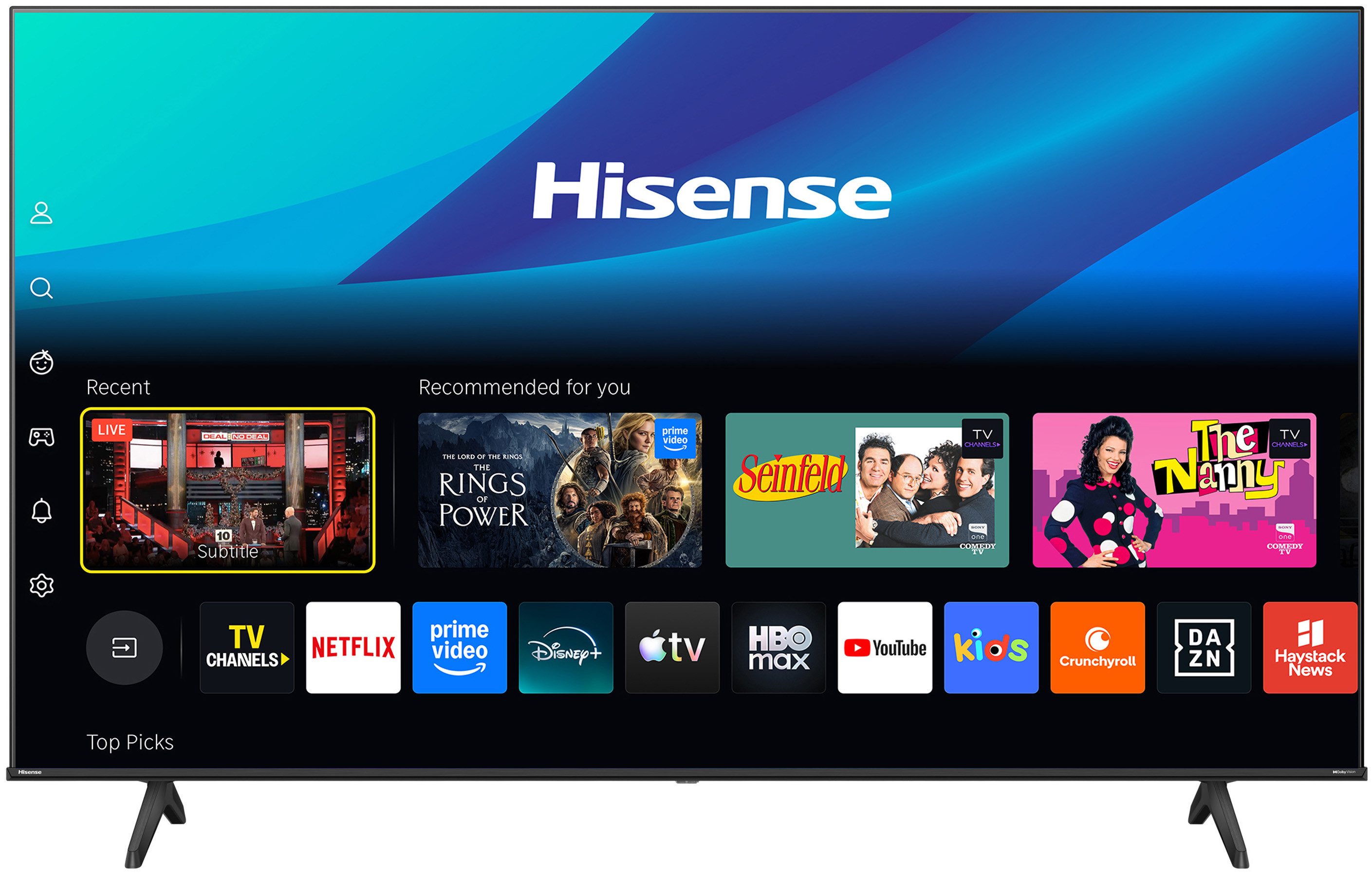 Hisense 58E6DS DLED-Fernseher (146 cm/58 Zoll, 4K Ultra HD, Smart-TV)