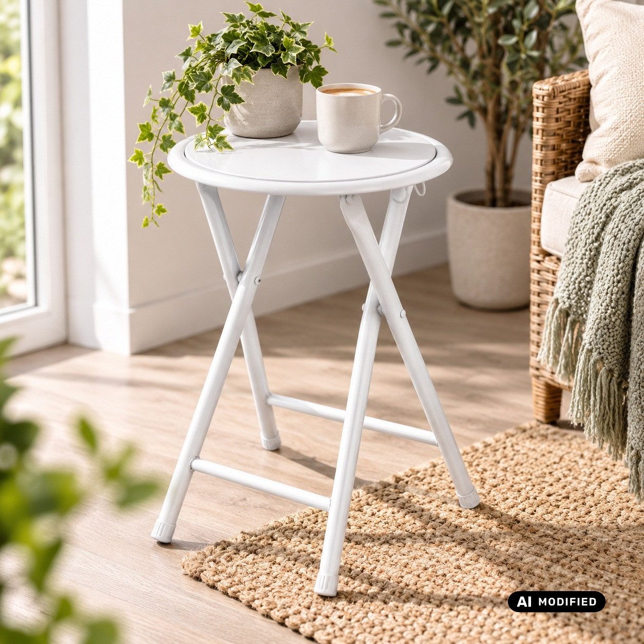 Urban Living Hocker Klapphocker Hocker Klappstuhl Rundhocker Küchenhocker (klappbare Sitzgelegenheit im Sicherungssplint) – Bild 3 von 5