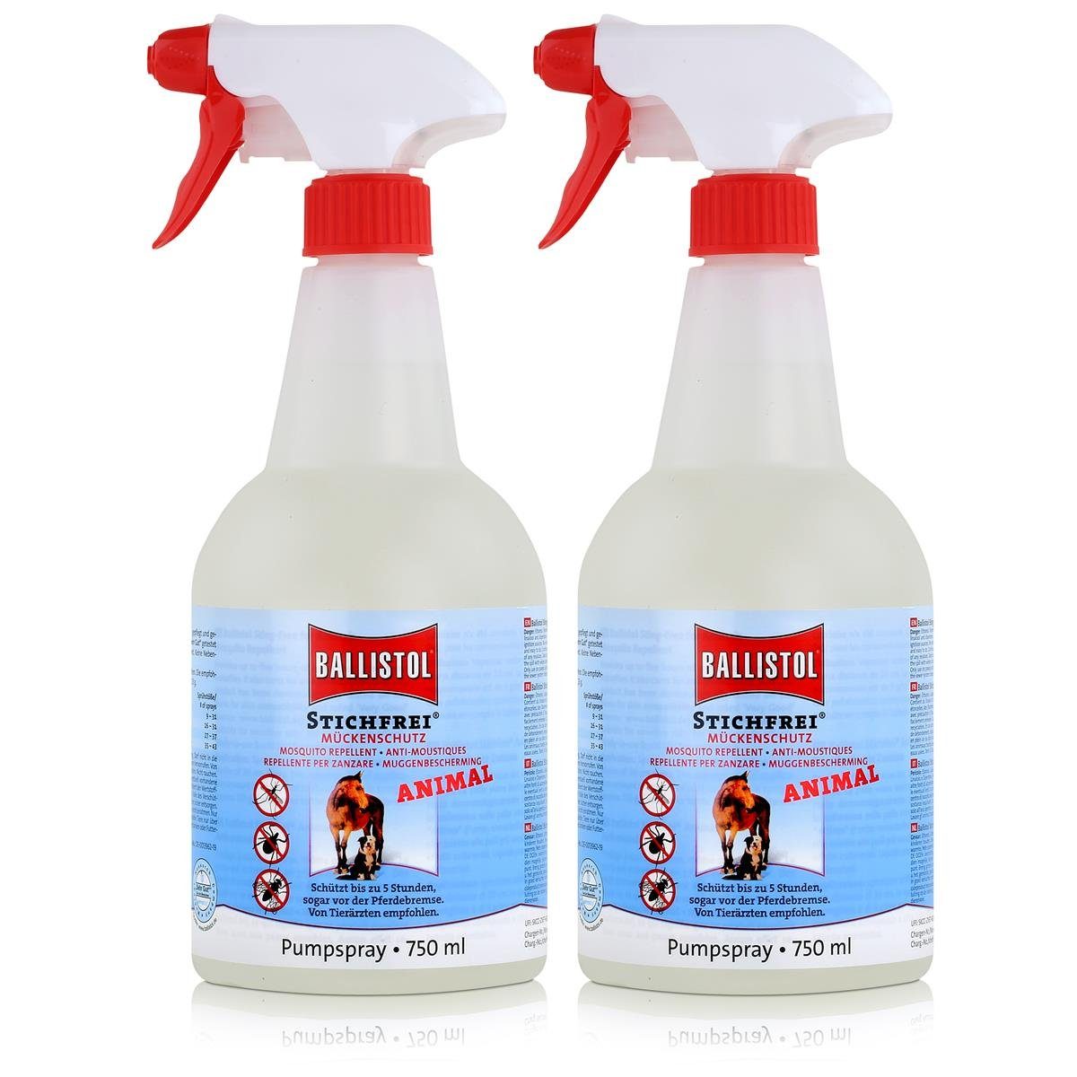 Ballistol Insektenspray Ballistol Stichfrei Animal Pumpsprüher 750ml - Gegen Mücken uvm. (2er