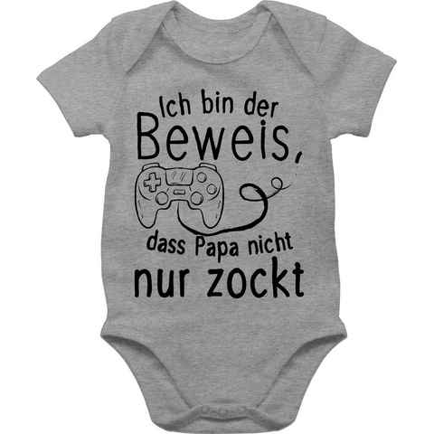 Shirtracer Shirtbody Ich bin der Beweis dass Papa nicht nur zockt Geschenk Vatertag Baby