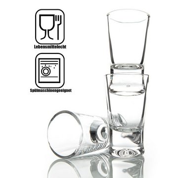 BigDean Schnapsglas 6 x Schnapsgläser 2cl Shotgläser Spülmaschinenfest Stamperl, Glas