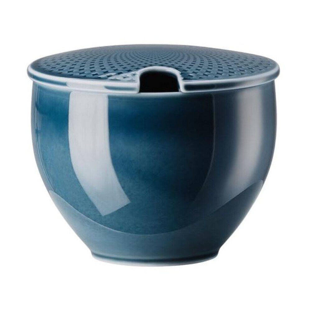 Rosenthal Zuckerdose Zuckerdose 0,28 l Junto Ocean Blue, Porzellan, (1-tlg), Zuckerdose, Ø9,5cm, Porzellan, blau