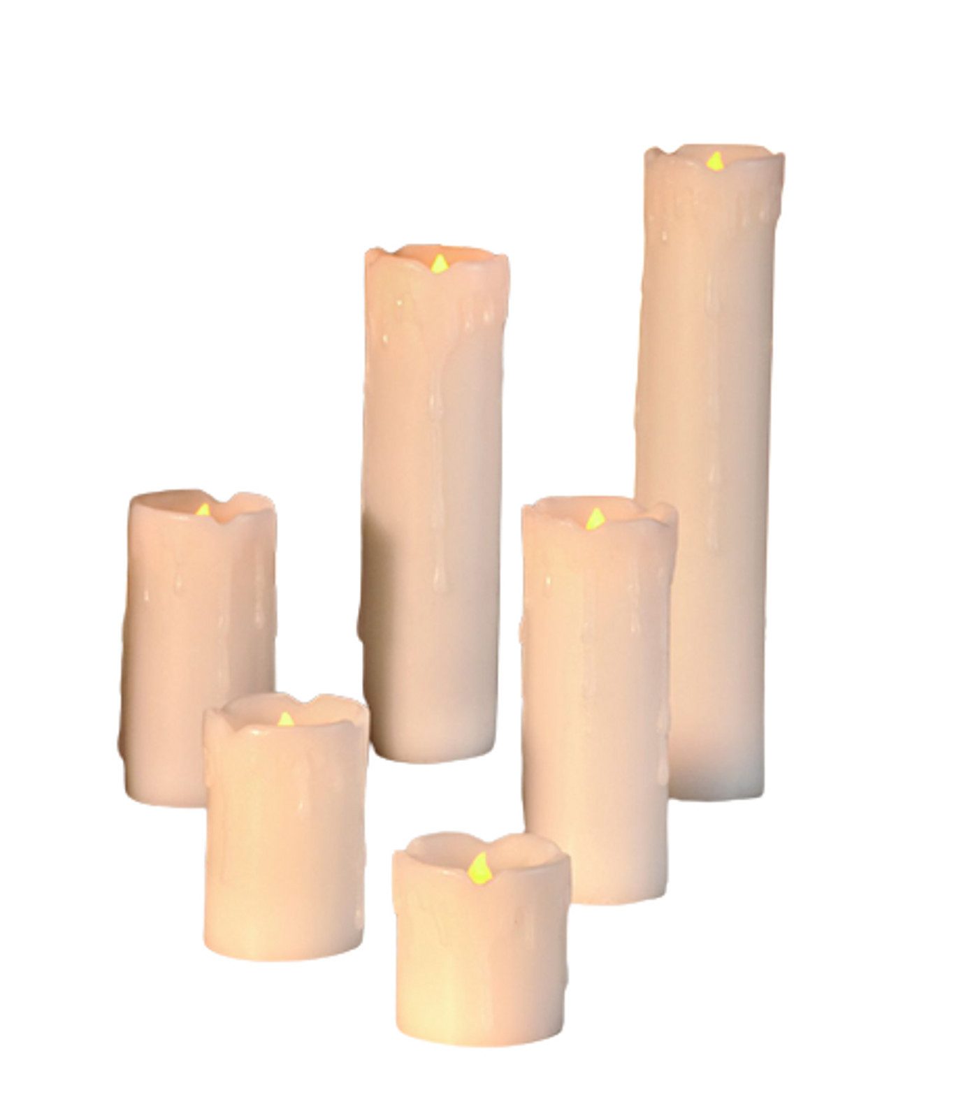 Gravidus LED-Kerze 6er Set flammenlose LED Kerzen Wachskerzen Echtwachsummantelt