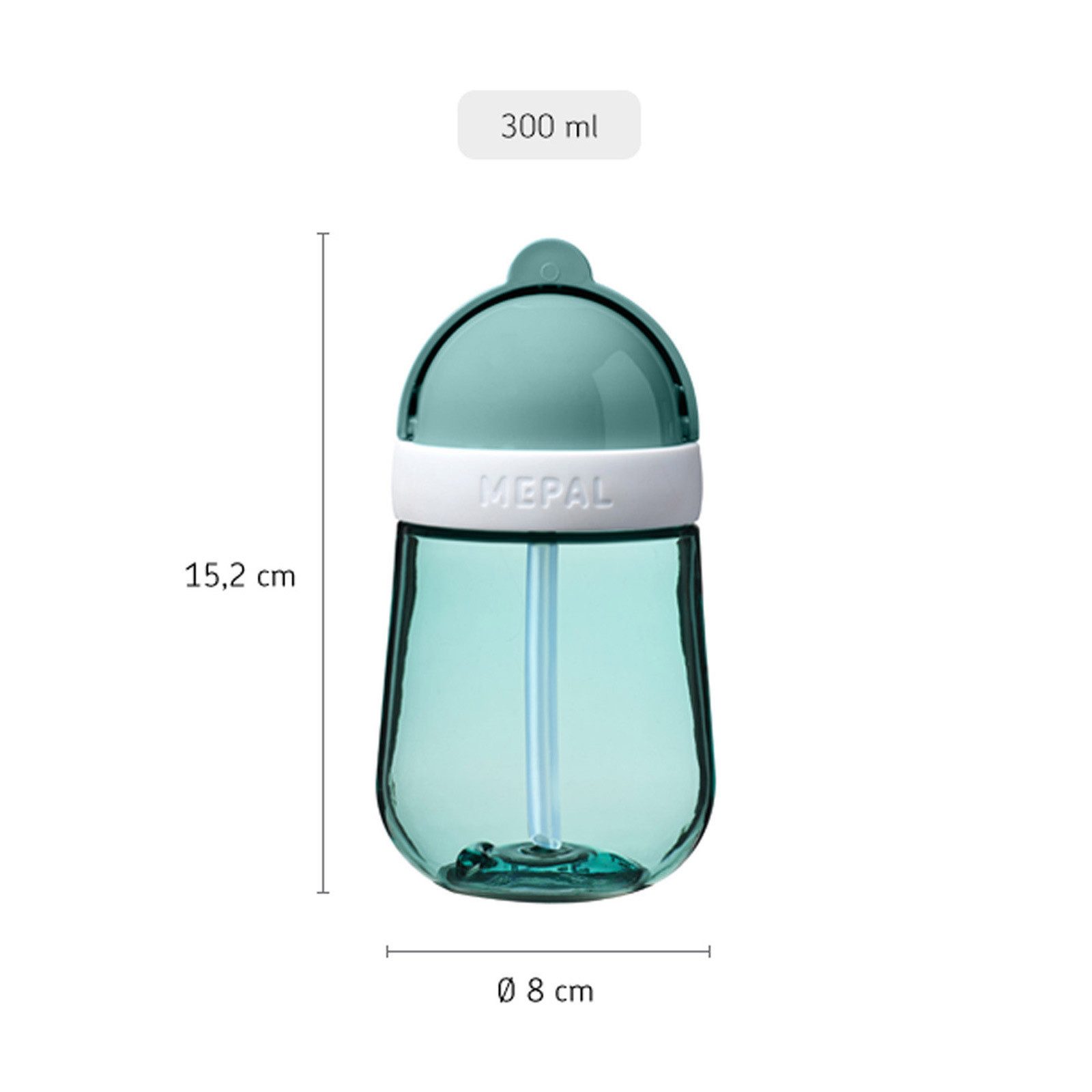 Mepal Kinderbecher Mio Strohhalmbecher 300 ml, 1-tlg., Polypropylen, Silikon, Tritan