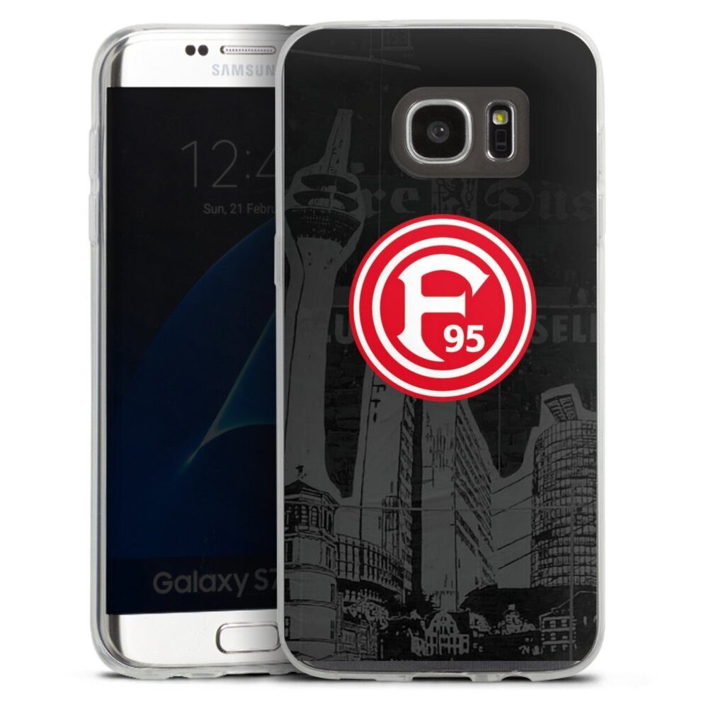 DeinDesign Handyhülle Fortuna Düsseldorf Offizielles Lizenzprodukt Logo Fortuna Logo City, Samsung Galaxy S7 Edge Slim Case Silikon Hülle Ultra Dünn Schutzhülle