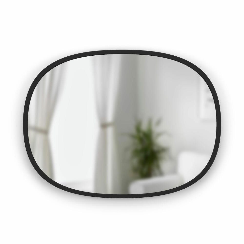 Umbra Wandspiegel Hub Schwarz Oval 61 cm