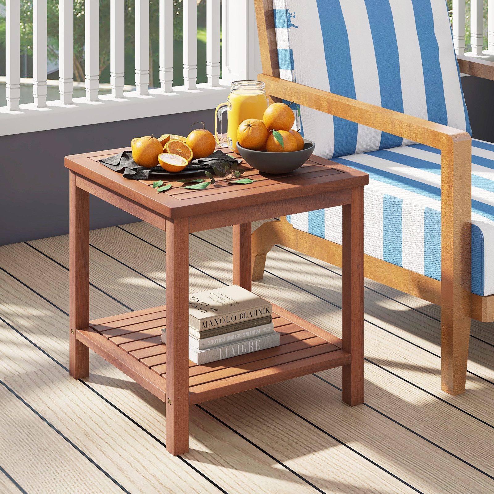 KOMFOTTEU Gartentisch Beistelltisch, Balkontisch wetterfest, aus günstig online kaufen