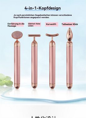 RefinedFlare Massagegerät Gold Stick Beauty Stick V Gesichtsmassagegerät, Beauty-Instrument Rose Crystal Jade