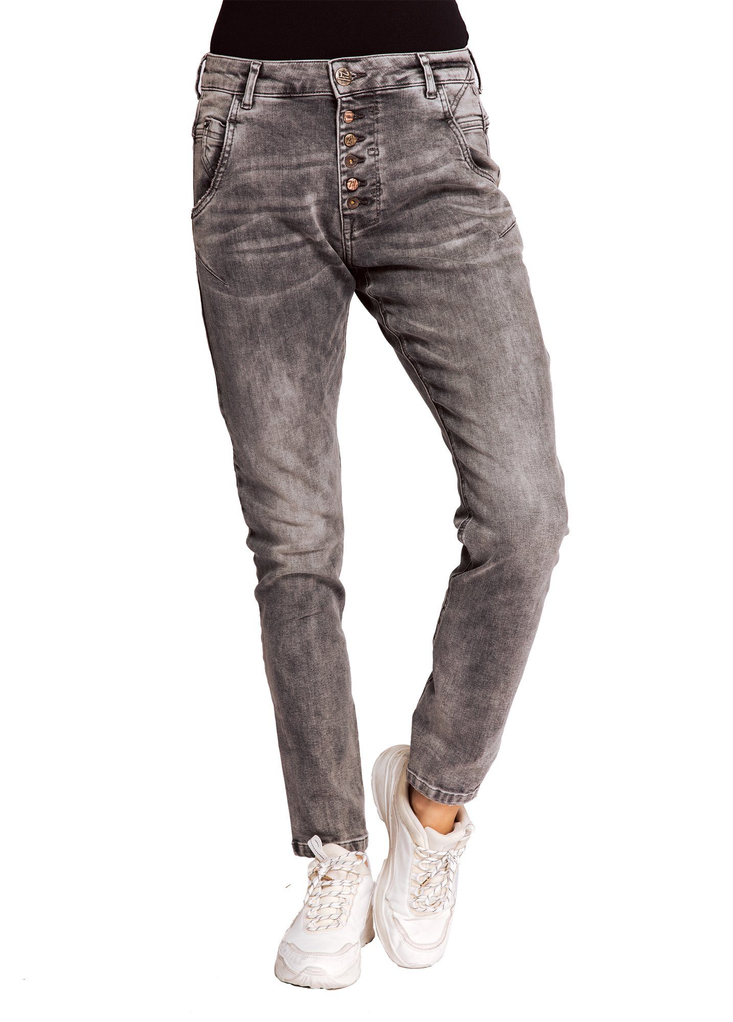Zhrill 7/8-Jeans Boyfriend Jeans AMY Grey günstig online kaufen