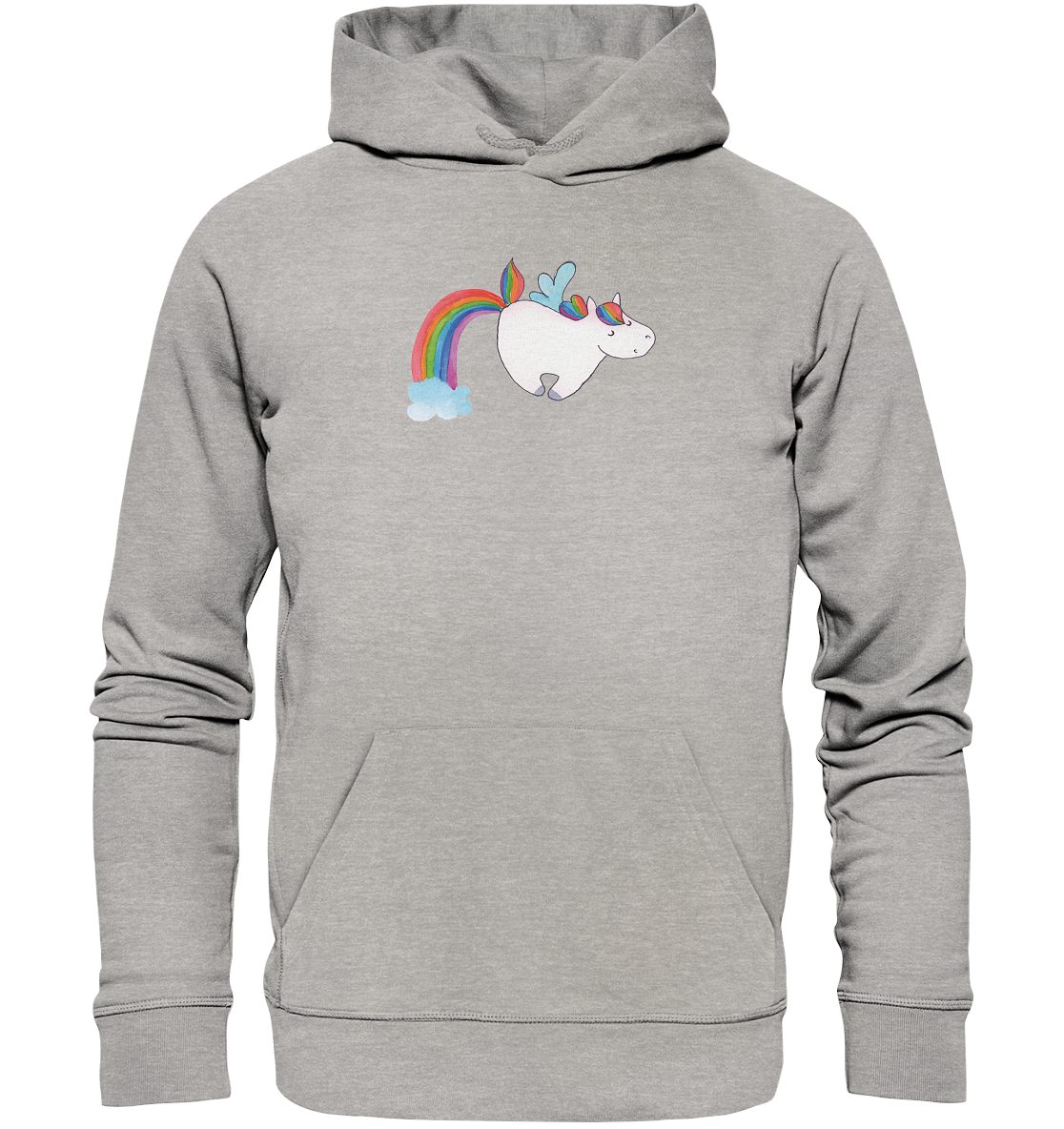 MR. & MRS. PANDA Hoodie Größe XXL Einhorn Pegasus - Heather Grey - Geschenk, Erwachsenwerden (1-tlg) Besonders weich mehr