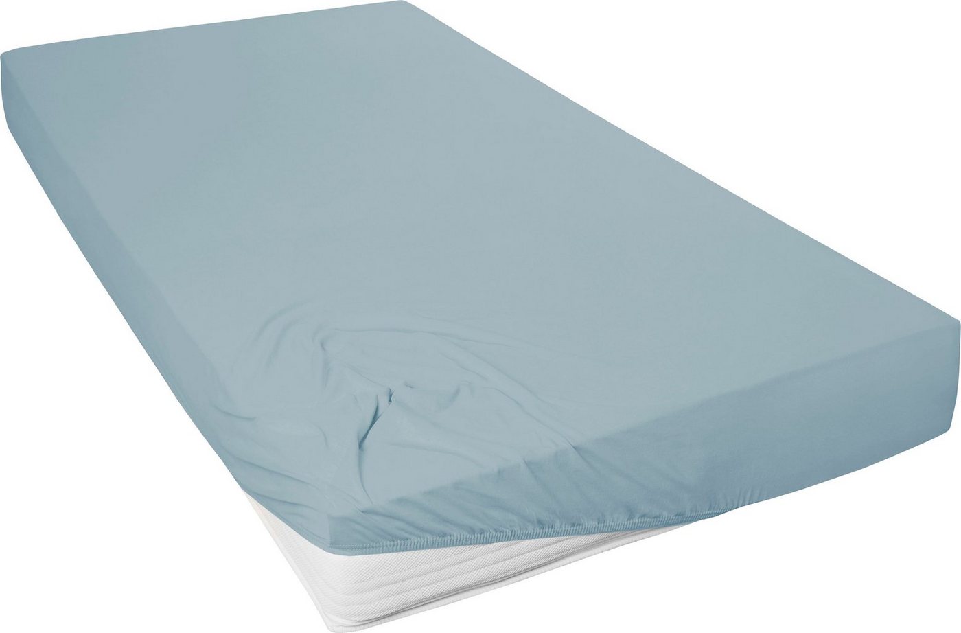 Primera Spannbettlaken Mako-Feinjersey Spannbetttuch, Mako-Jersey, Gummizug: rundum, (1 Stück), Geeignet für Standardmatratzen bis 22 cm, 100% Baumwolle