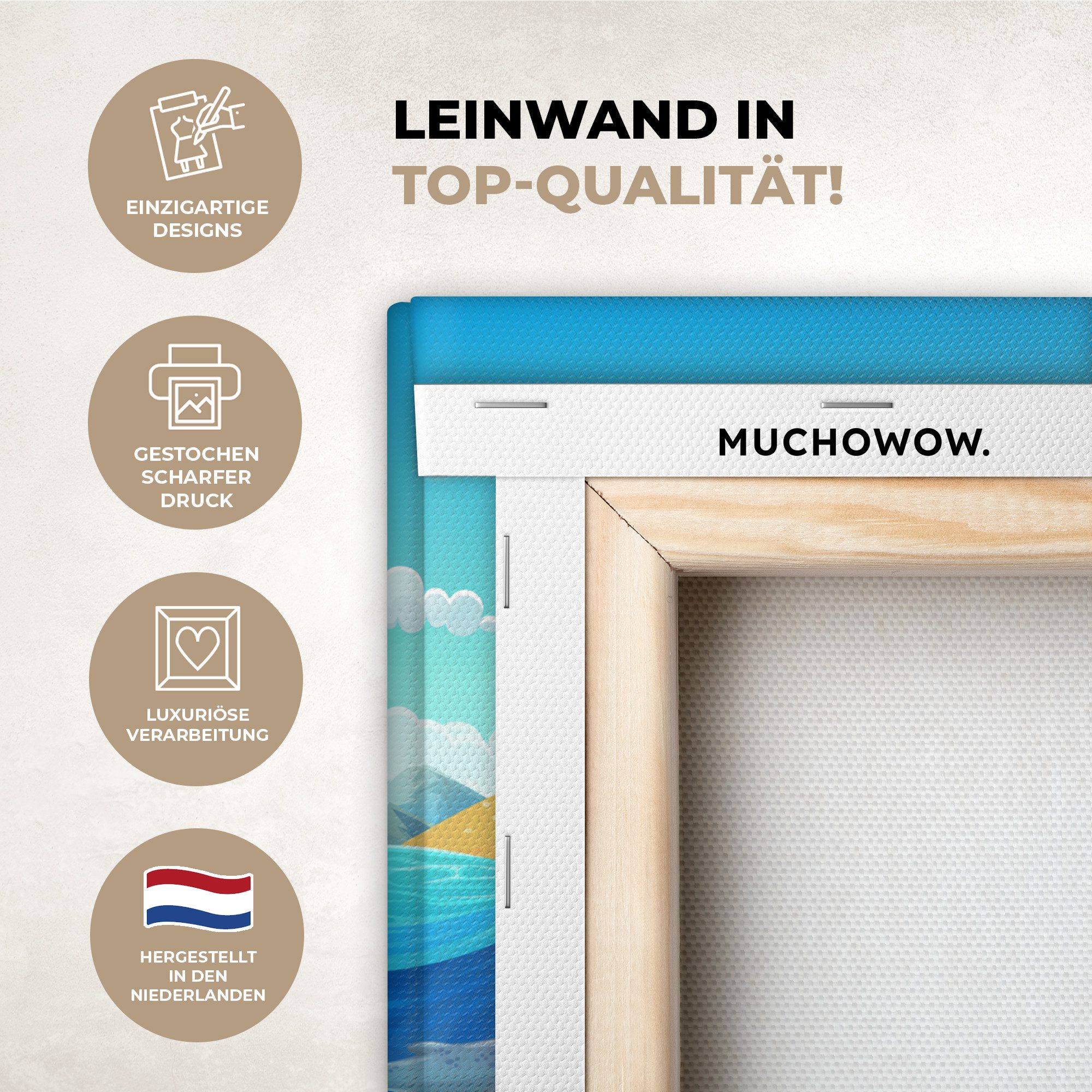 OneMillionCanvasses® Leinwandbild Piratenschiff - Unterwasser - günstig online kaufen