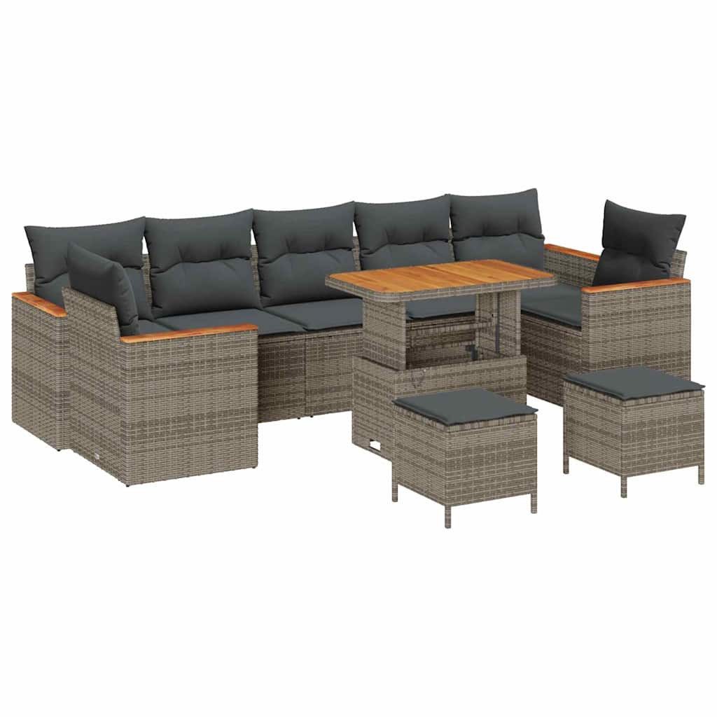 VidaXL Garten Sofa Garnitur 10-teilig - Lounge Set Mit Kissen Und Tisch
