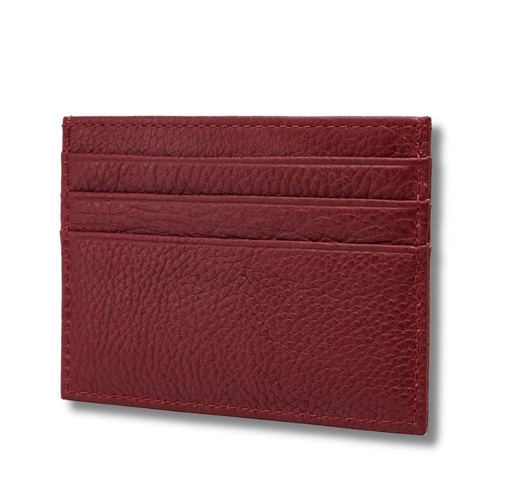 Fomax Kartenetui aus echtem Leder, eleganter Kartenhalter, mit übersichtlicher Anordnung, verschiedene Farben