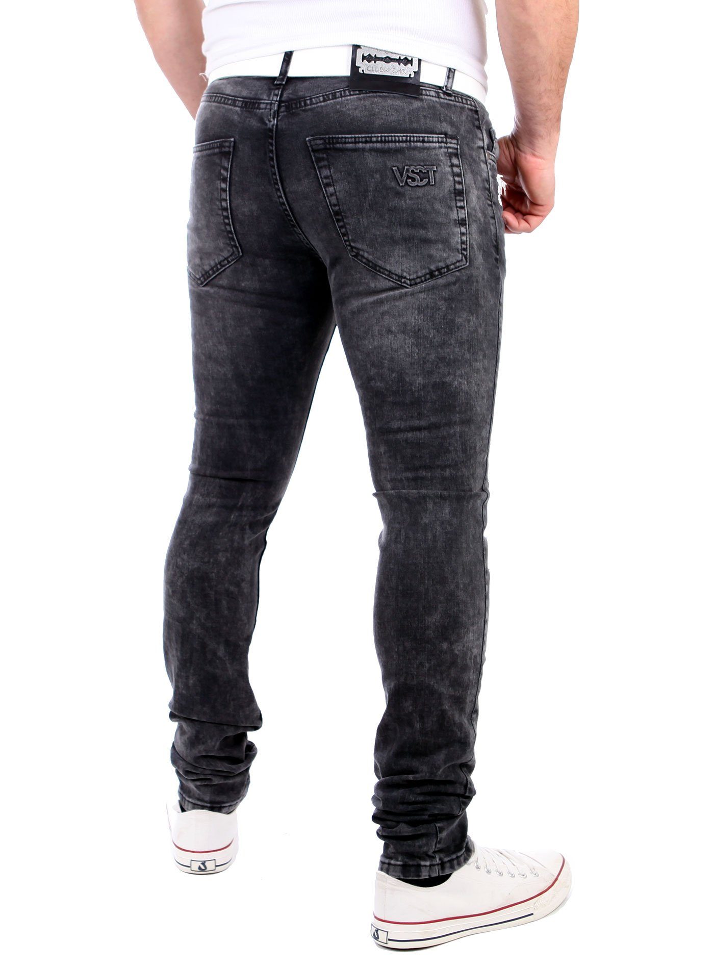 VSCT Destroyed-Jeans VSCT Jeans Herren Keno Rock Heavy Destroyed Look Jeans-Hose V-5641831 Destroyed Männer-Hose Jeans Slim Fit