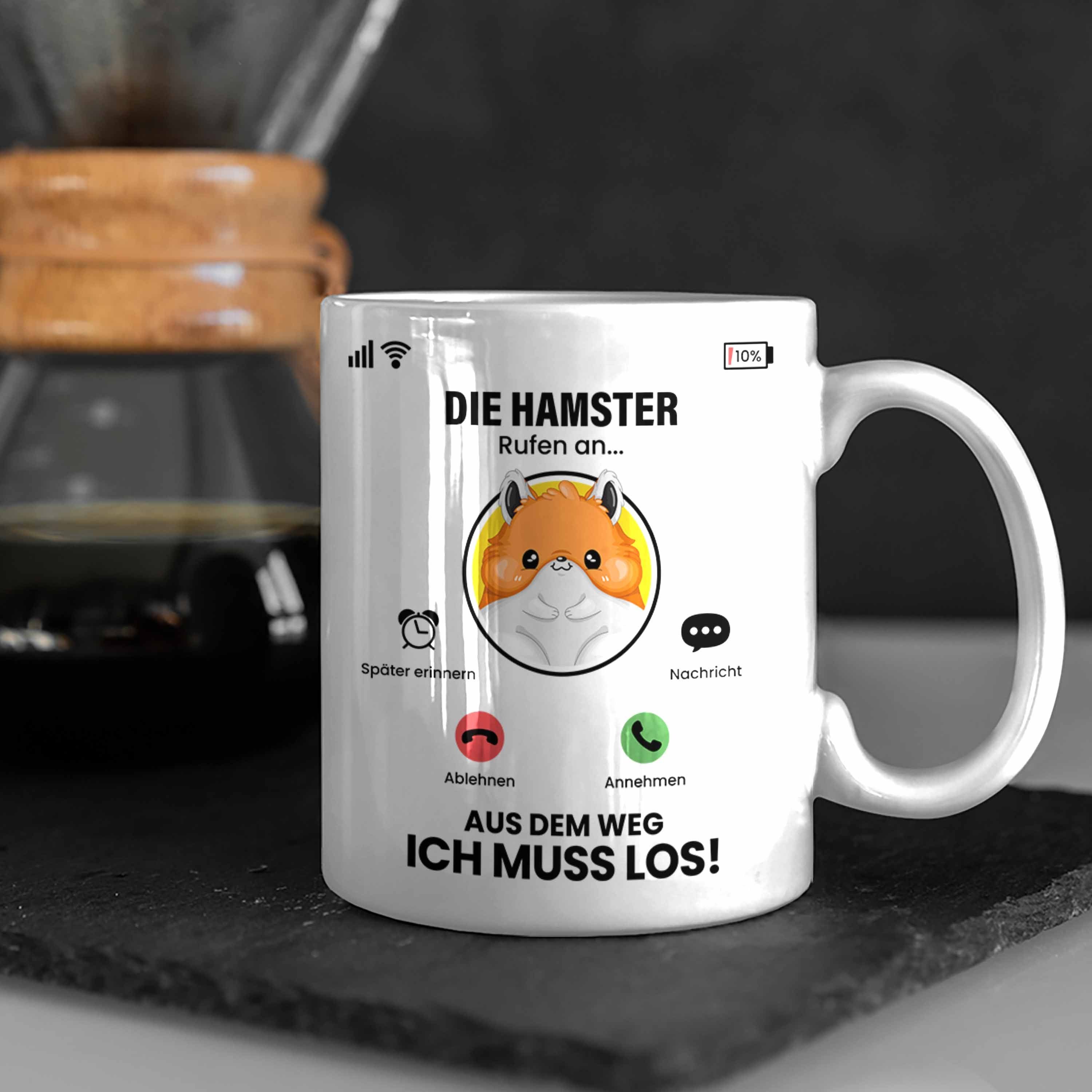 Die An Rufen Hamster Trendation Geschenk Gesch Tasse für Hamster Tasse Besitzer Züchter Weiss