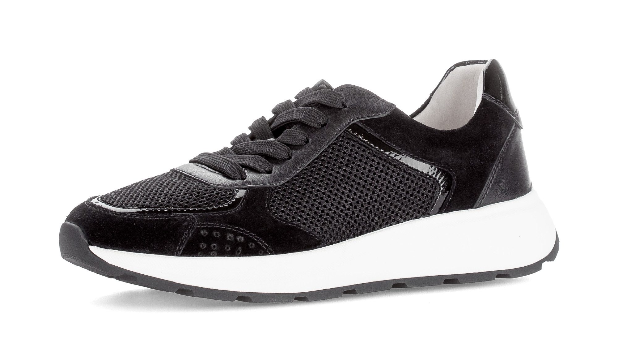 Gabor Keilsneaker, Freizeitschuh, Halbschuh, Schnürschuh, Kontrastbesatz an der Ferse