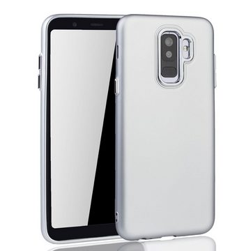 König Design Handyhülle Samsung Galaxy A6 Plus (2018), Samsung Galaxy A6 Plus (2018) Handyhülle Backcover Silber