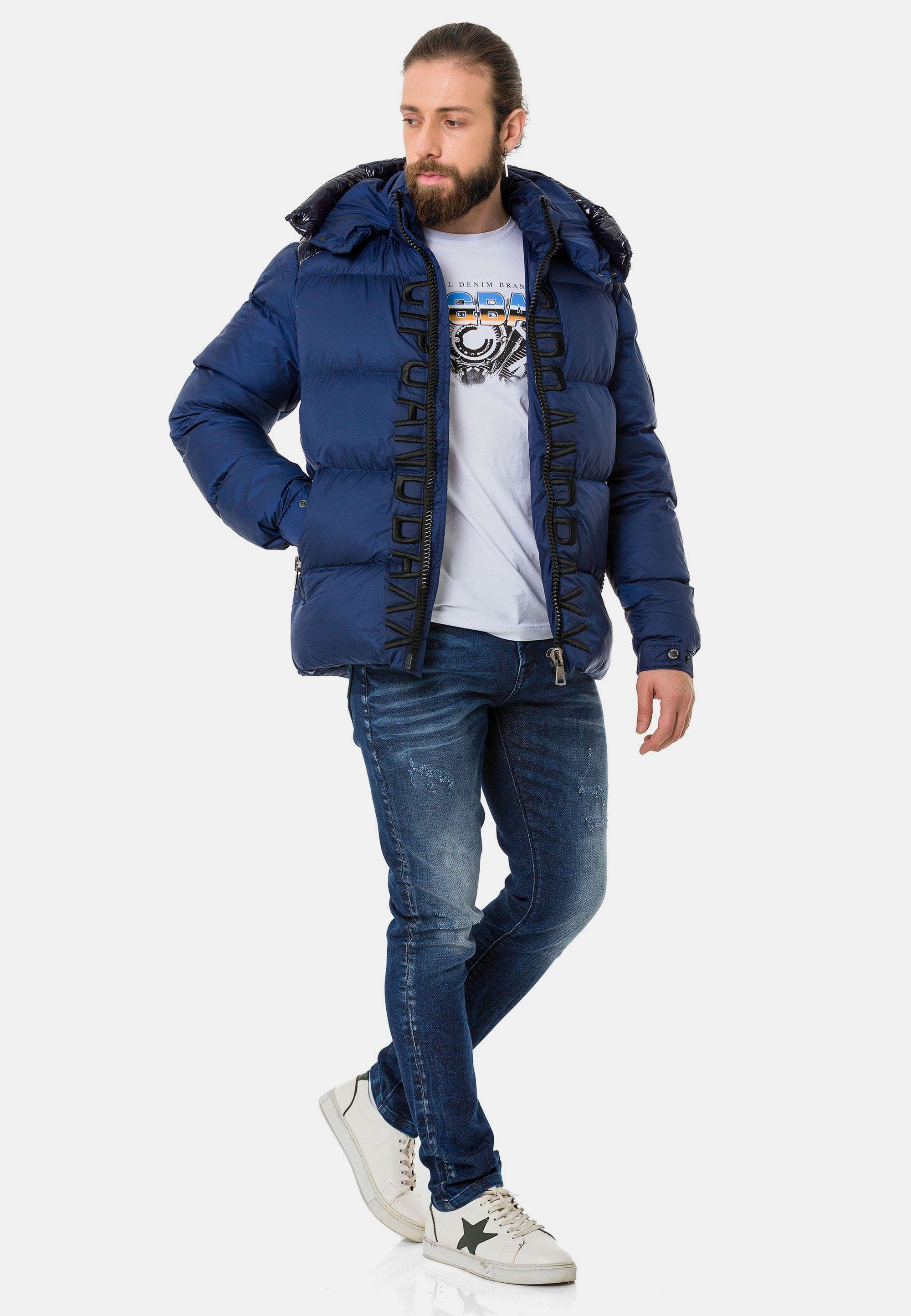 & Look Bomberjacke coolem in blau Cipo Baxx