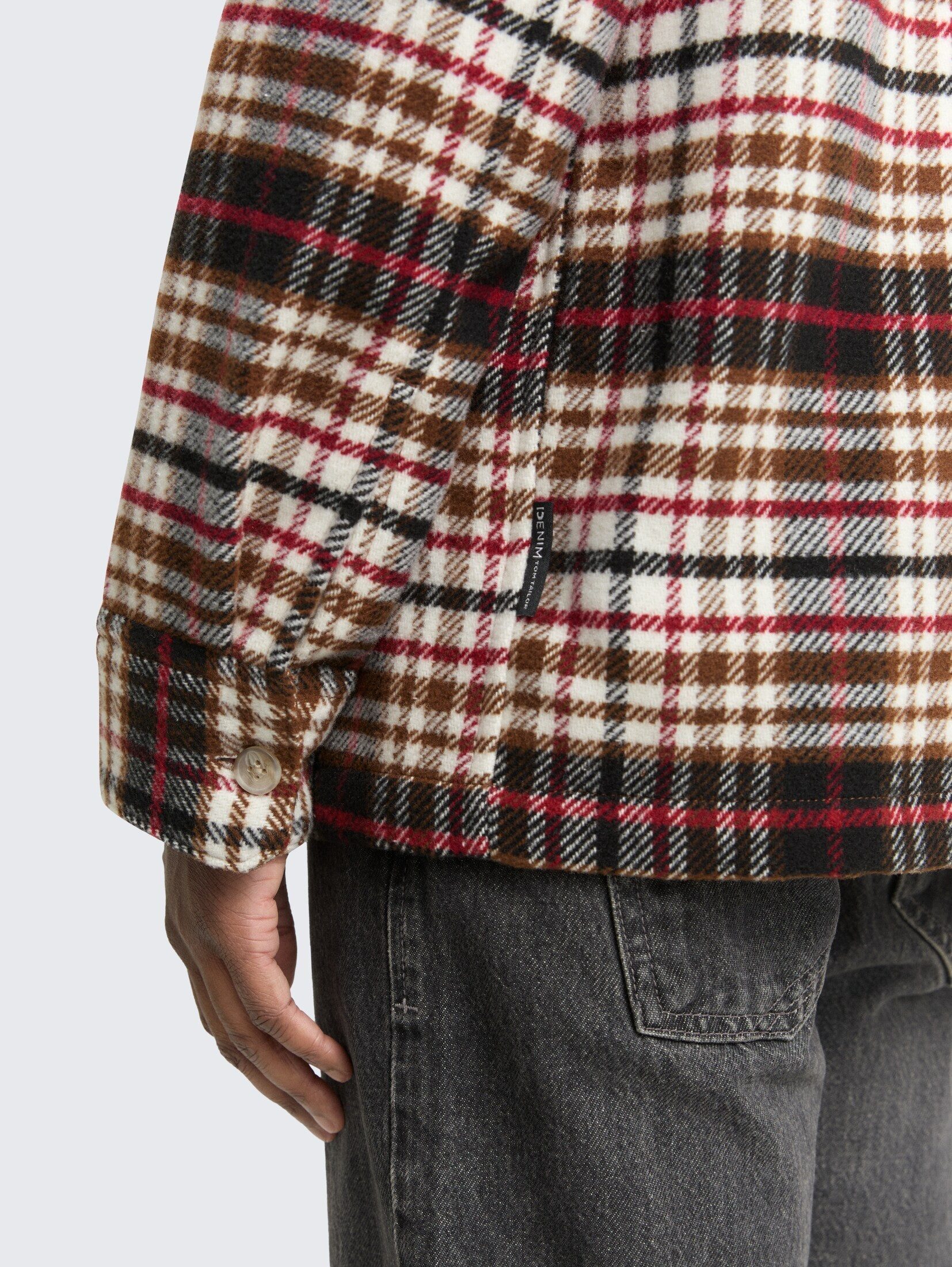 TOM TAILOR Denim Langarmhemd Blusen & Shirts Overshirt mit Karomuster