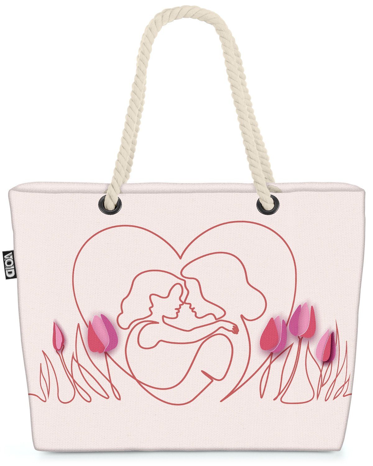 VOID Strandtasche (1-tlg), Muttertag Tulpen Geschenk muttertag frau mama geschenk liebe kinder g