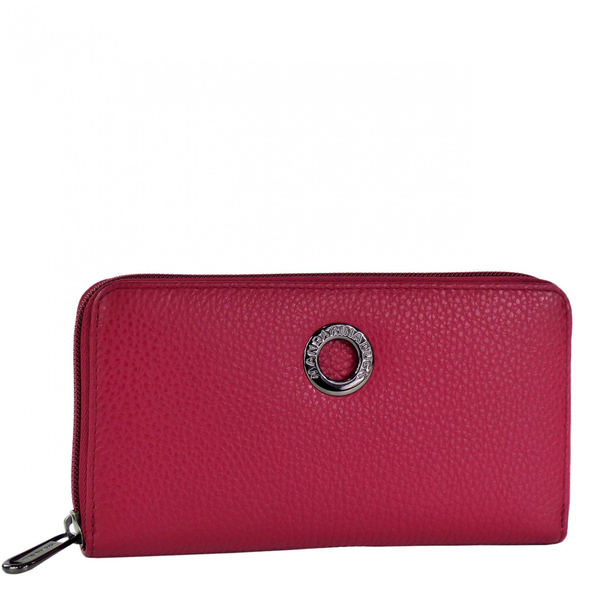 Mandarina Duck Geldbörse Mellow Leather Zip Around Wallet FZP61 Rumba Red