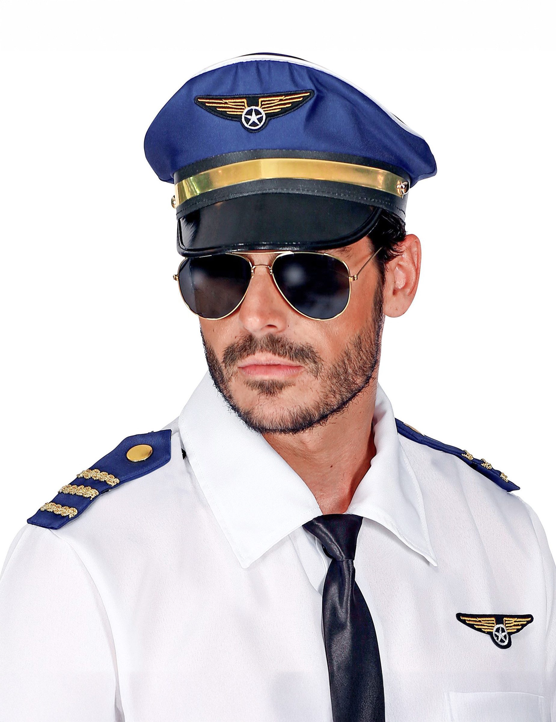 Kostüm Piloten-Accessoire-Set für Erwachsene Faschingsaccessoire