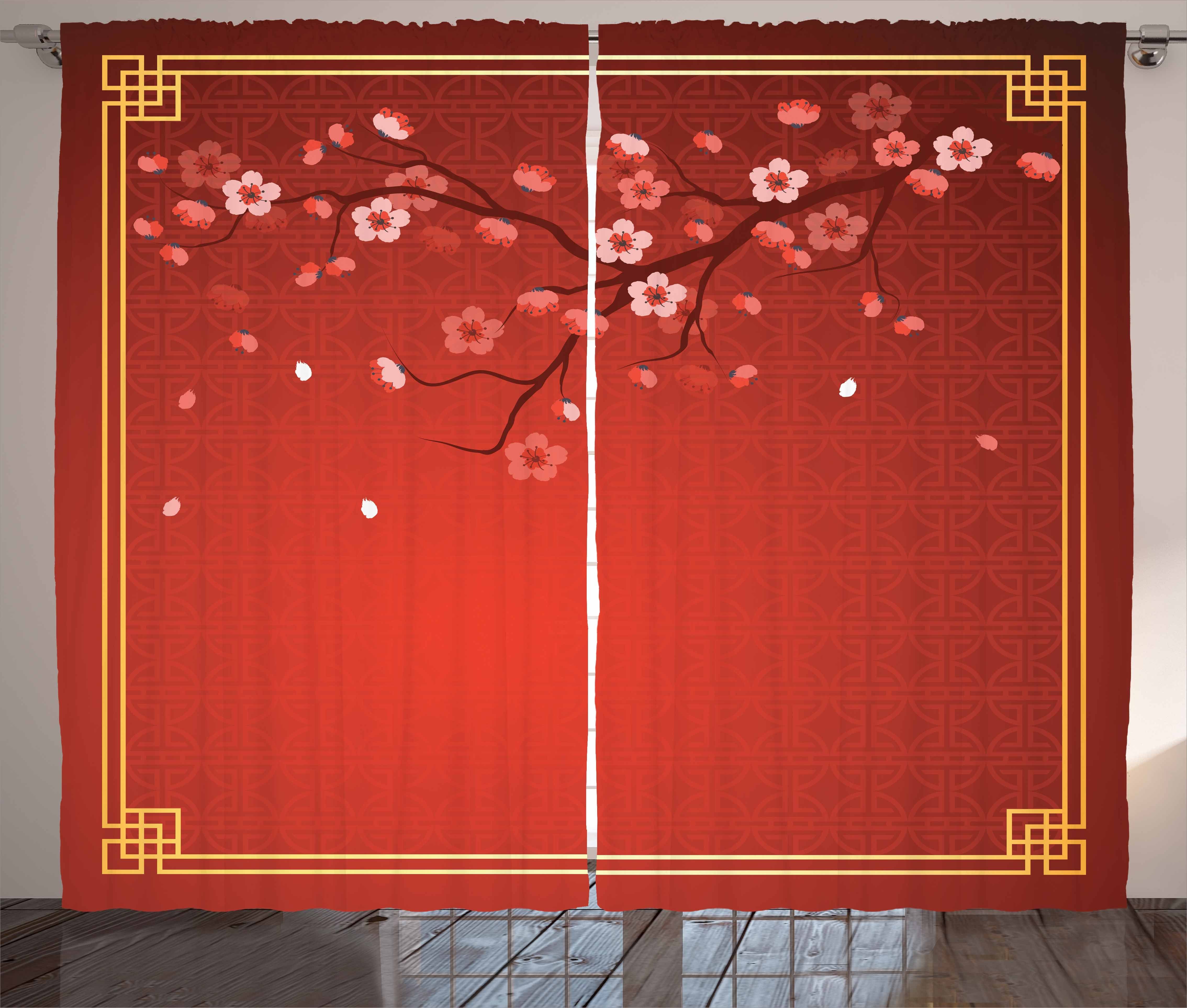 Gardine Schlafzimmer Kräuselband rot Rahmen Vorhang Haken, und Chinese Branch Schlaufen Abakuhaus, mit Cherry