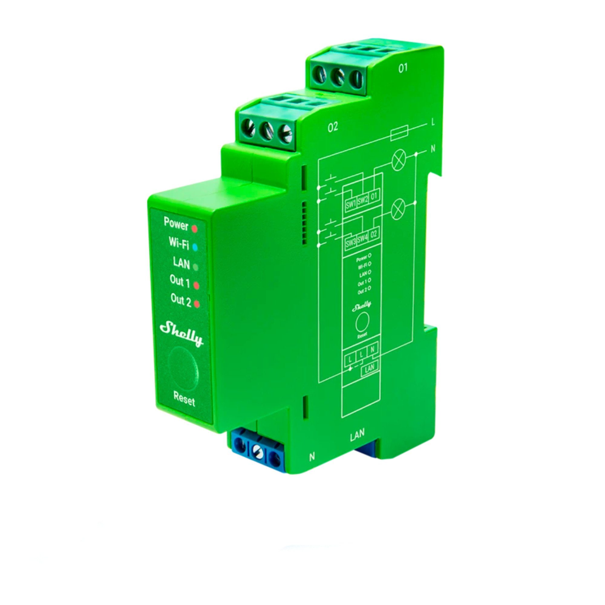 Shelly Pro Dimmer 2PM, Relais Smarter Lichtschalter