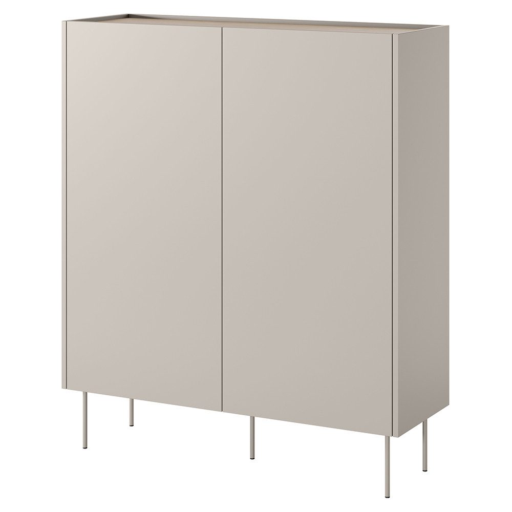 Lomadox Highboard DELFT-141, in kaschmir und Eiche, 120 cm breit, versteckte Выдвижные ящики