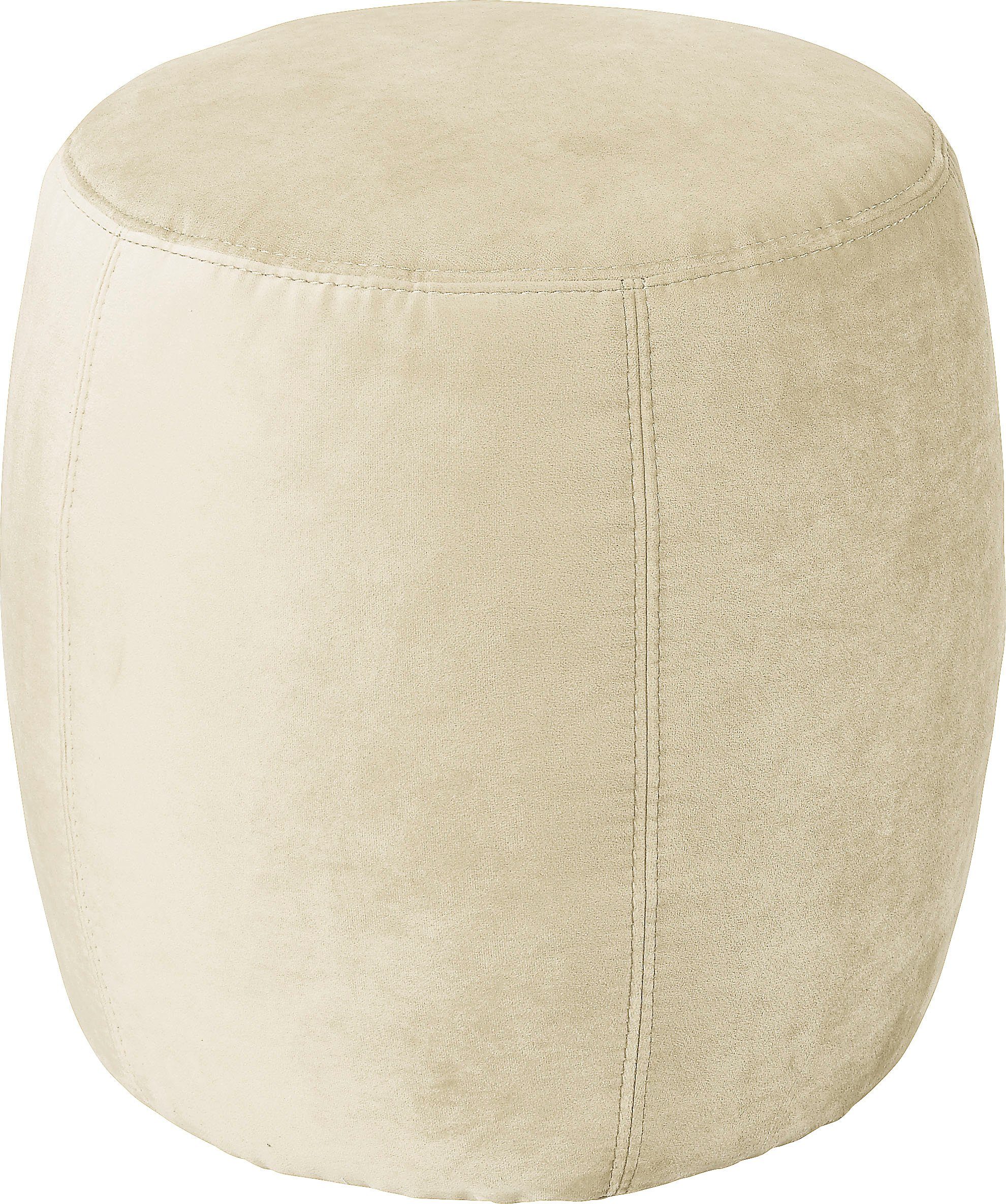 SCHÖNER WOHNEN-Kollektion Polsterhocker Tiny, in Velours oder Echtleder, B/T/H: 35/35/40 cm